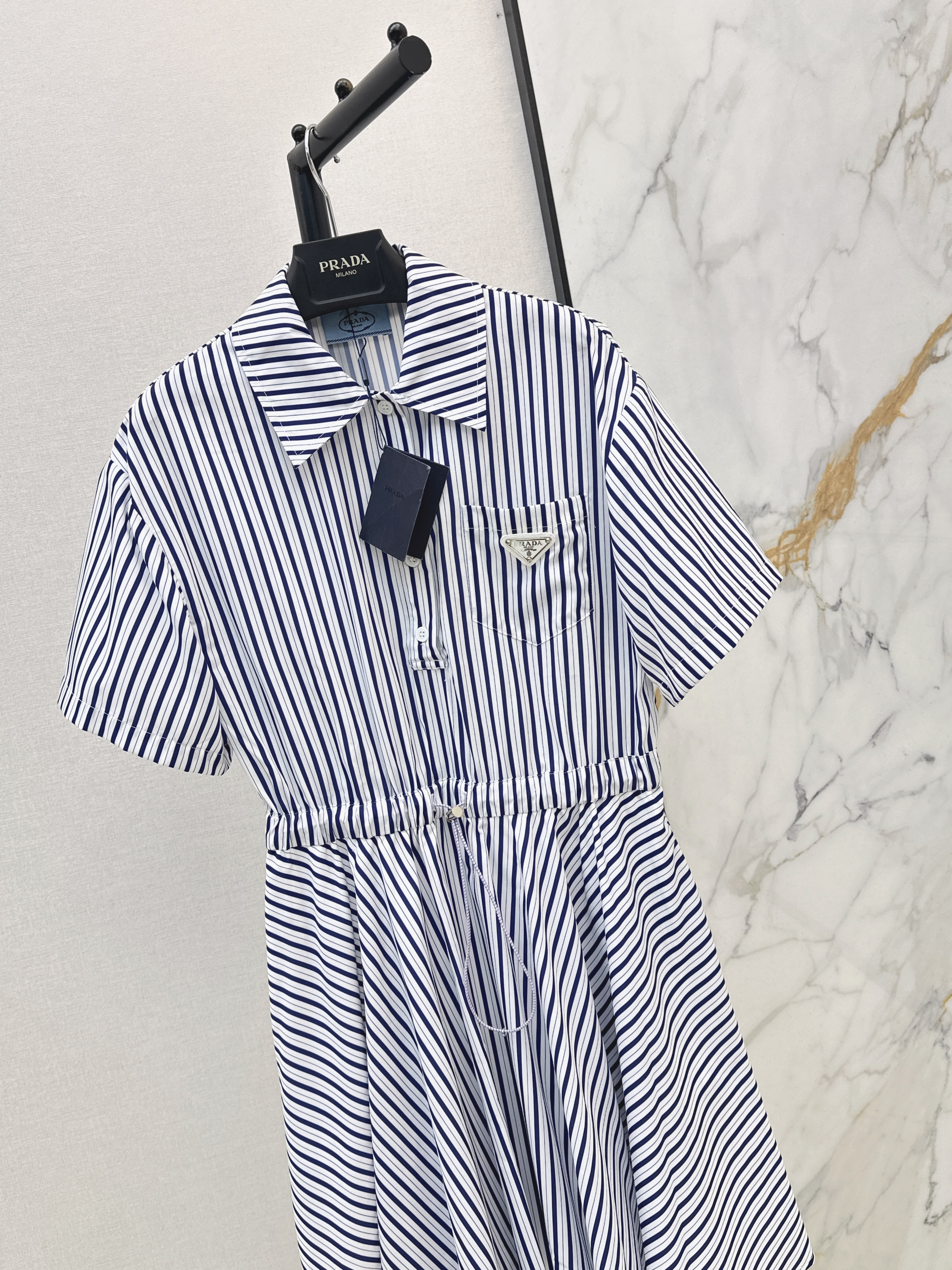 Pra 26ss stripe shirt dress