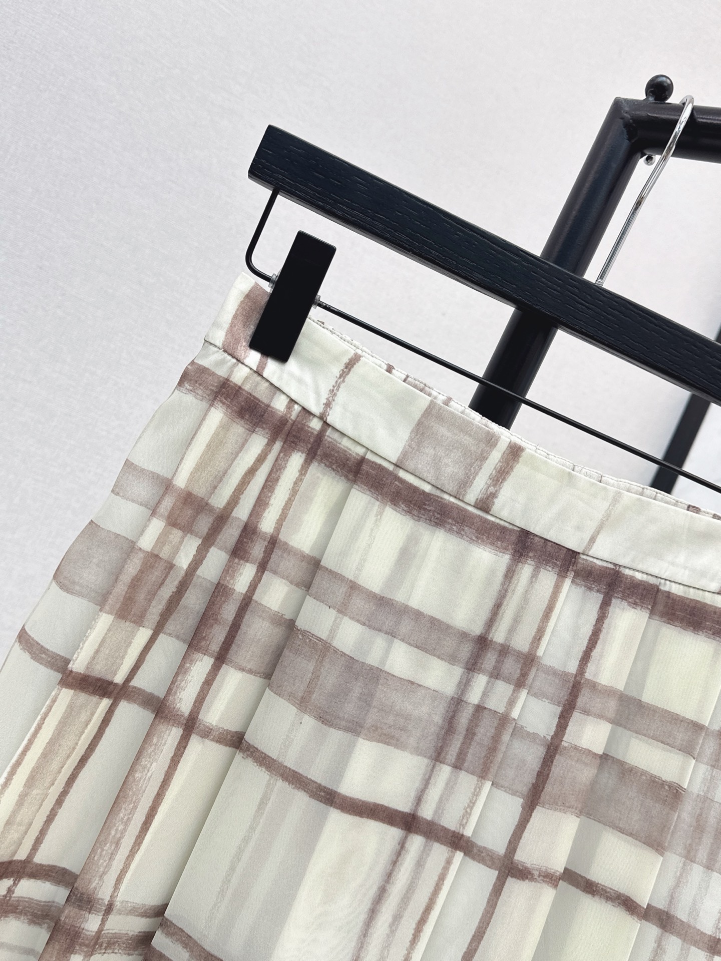 Brun 26ss check skirt