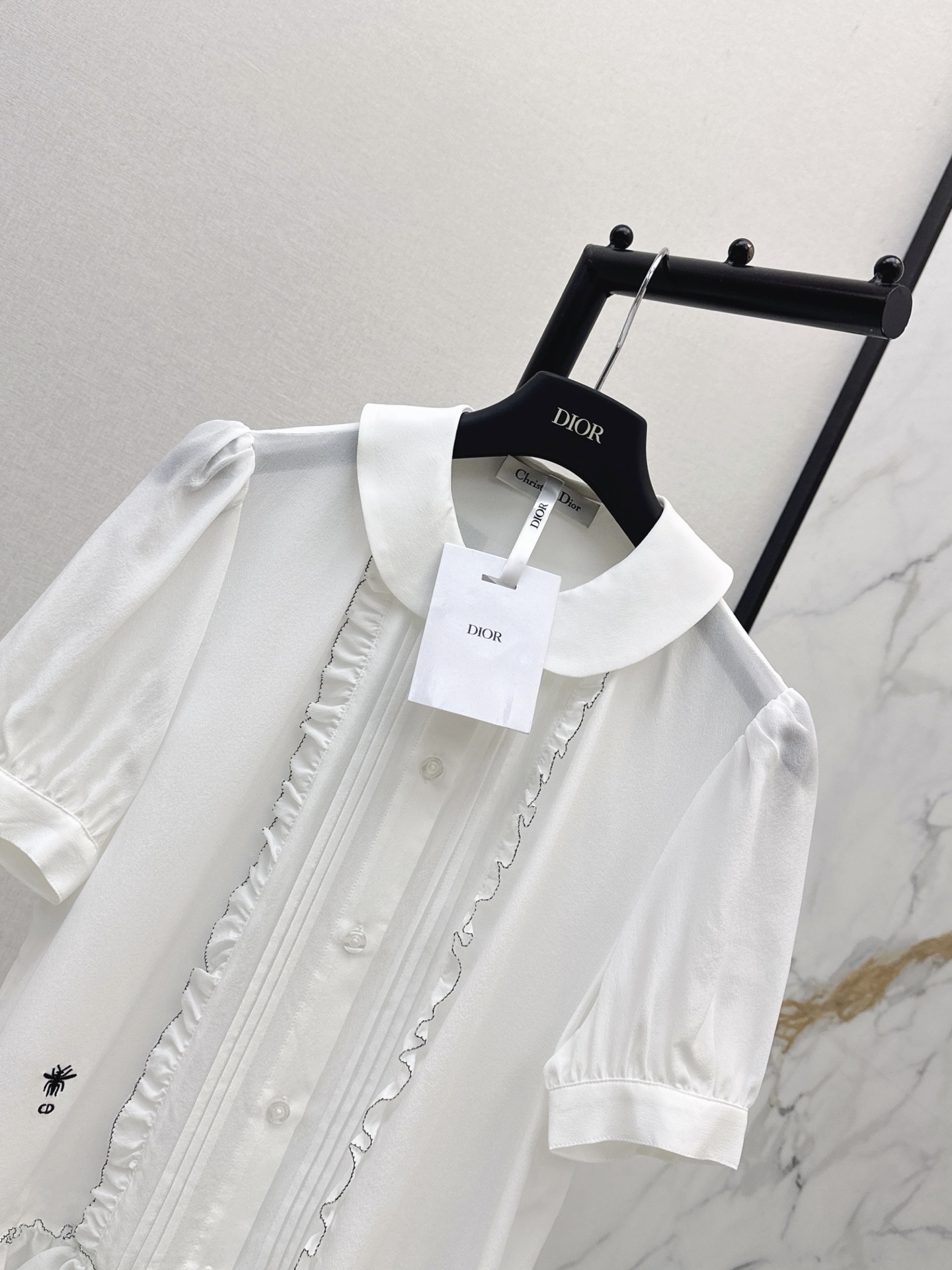 CD 26ss ruffle silk shirt