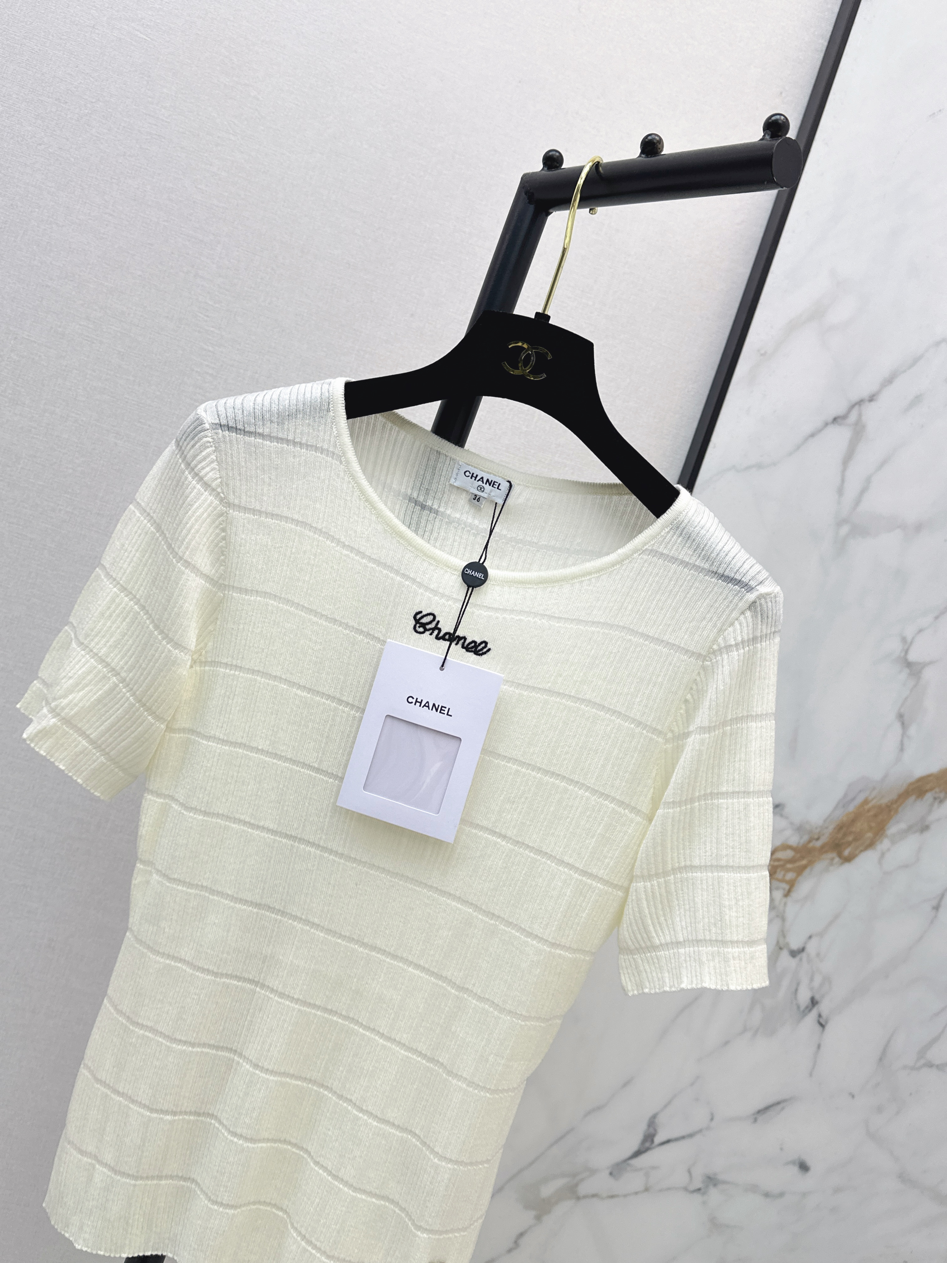 Chan 26ss stripe knitwear