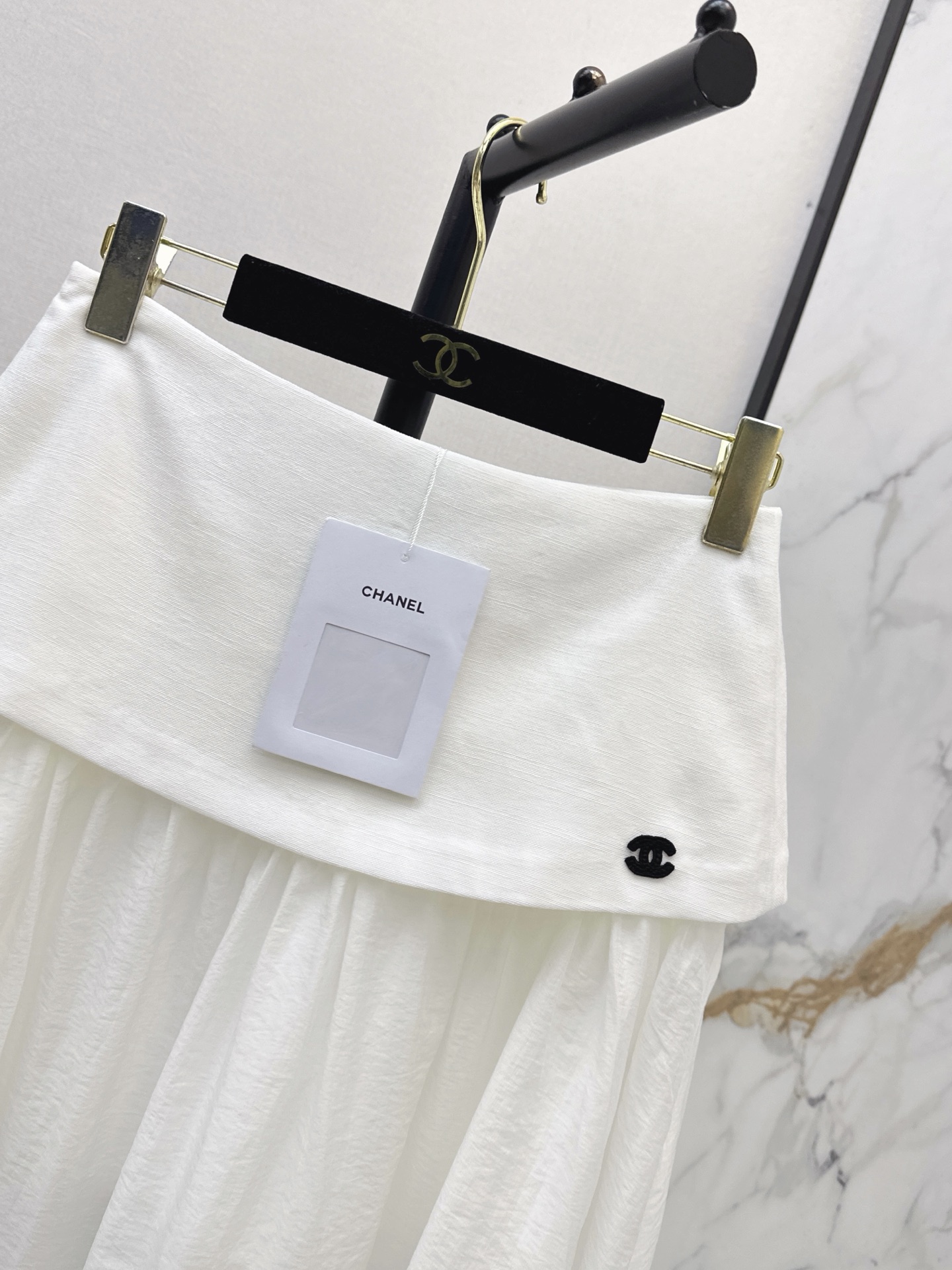 Chan 26ss contract mesh skirt