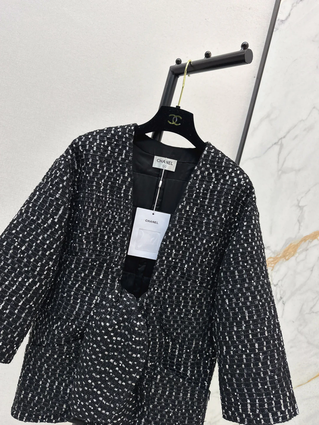 Chan 25fw sequins woven jacket