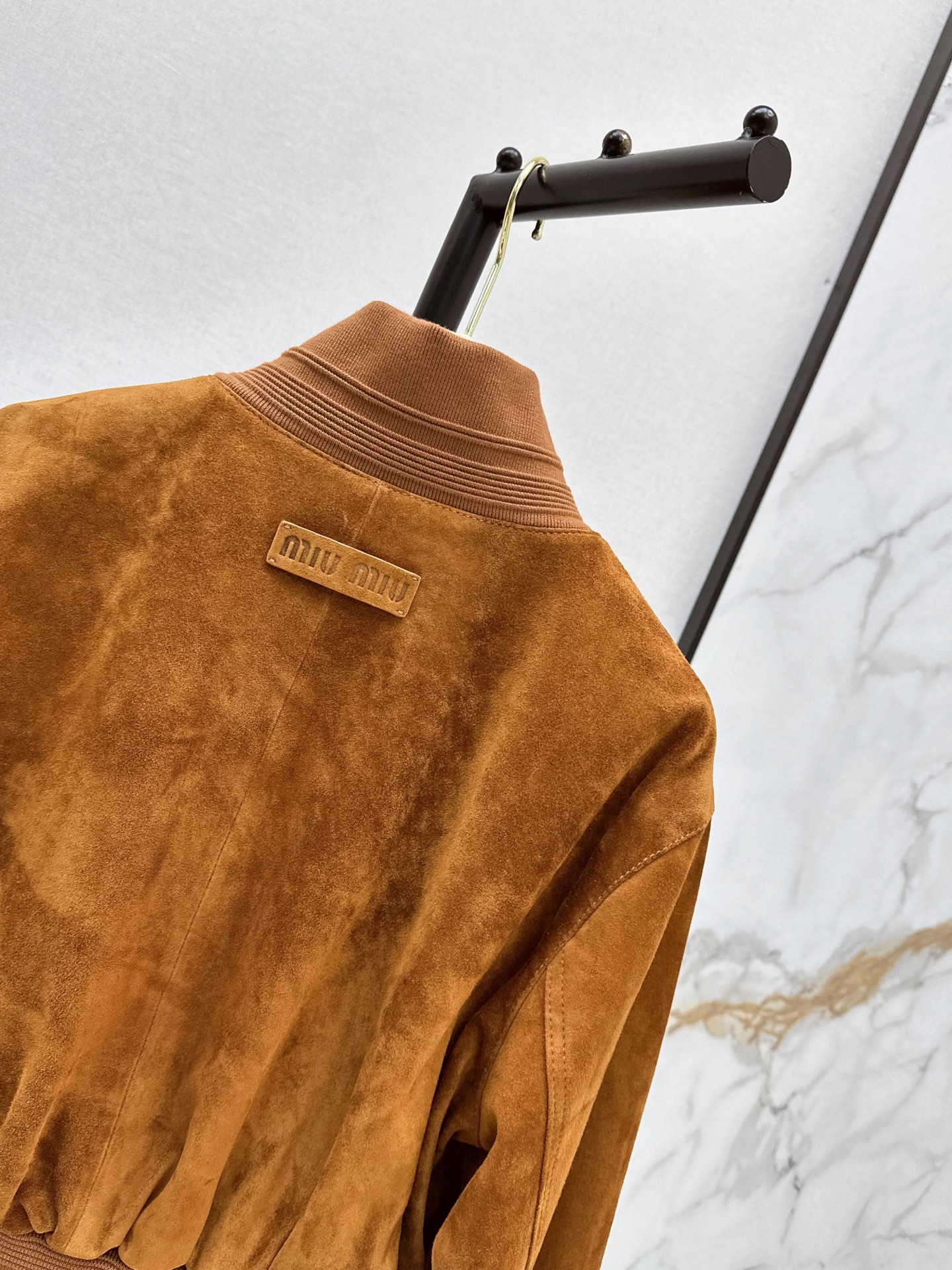 Miu 26ss suede cropped jacket