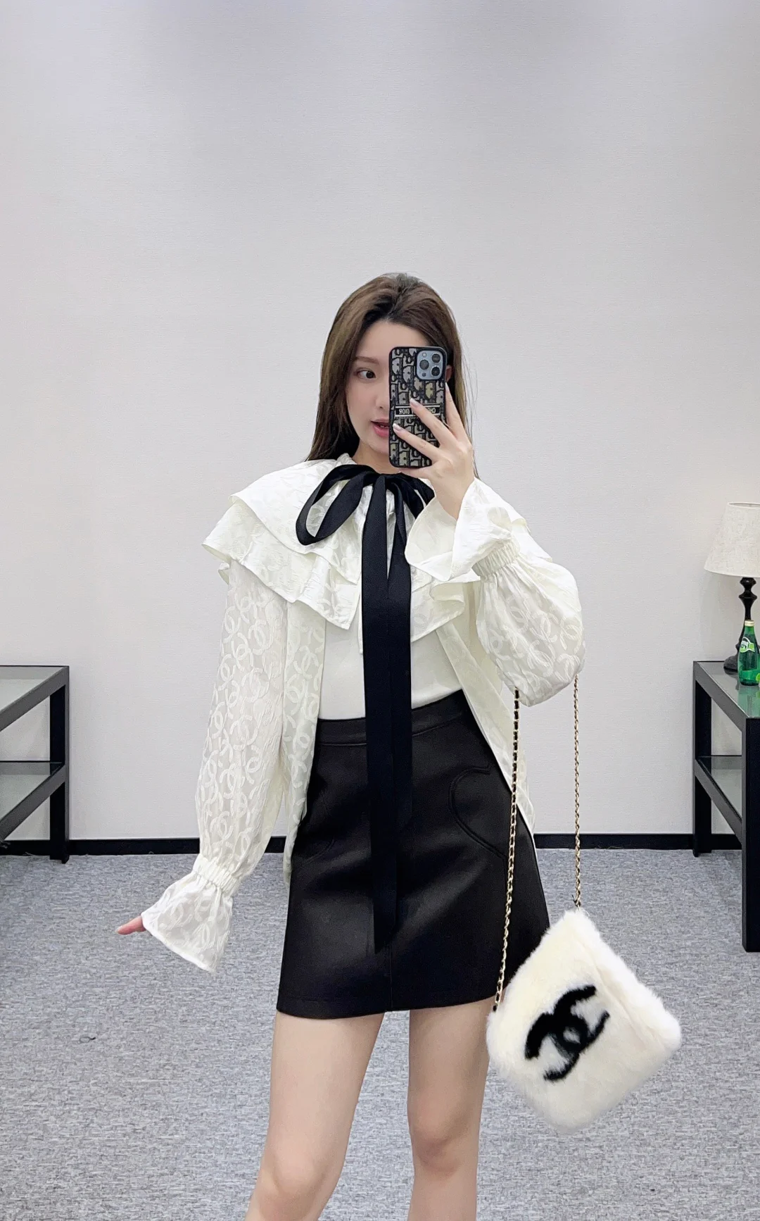 Chan 26ss jacquard  cape shirts