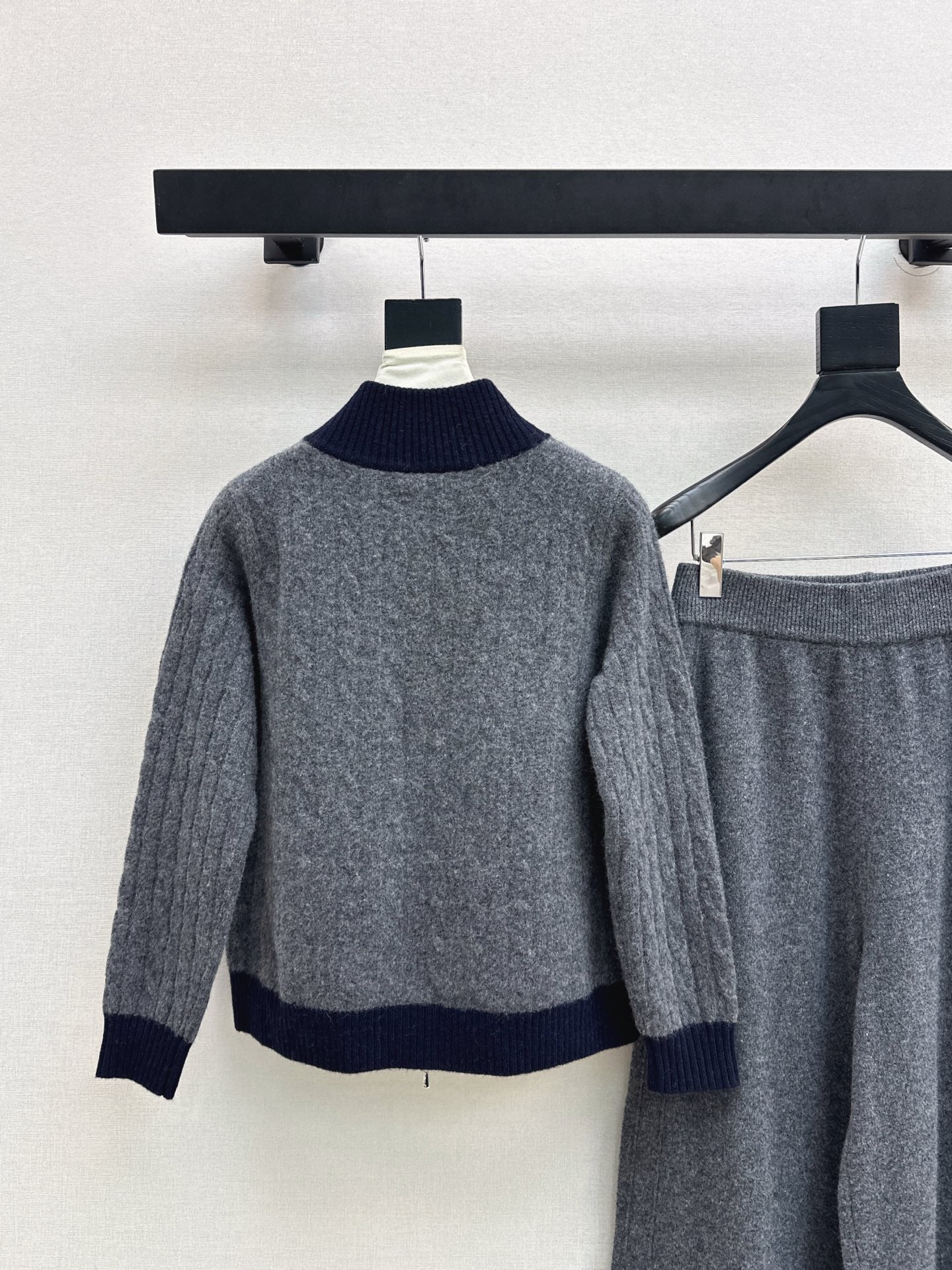 Miu 25fw wool cardigan +wide pants outfit sets