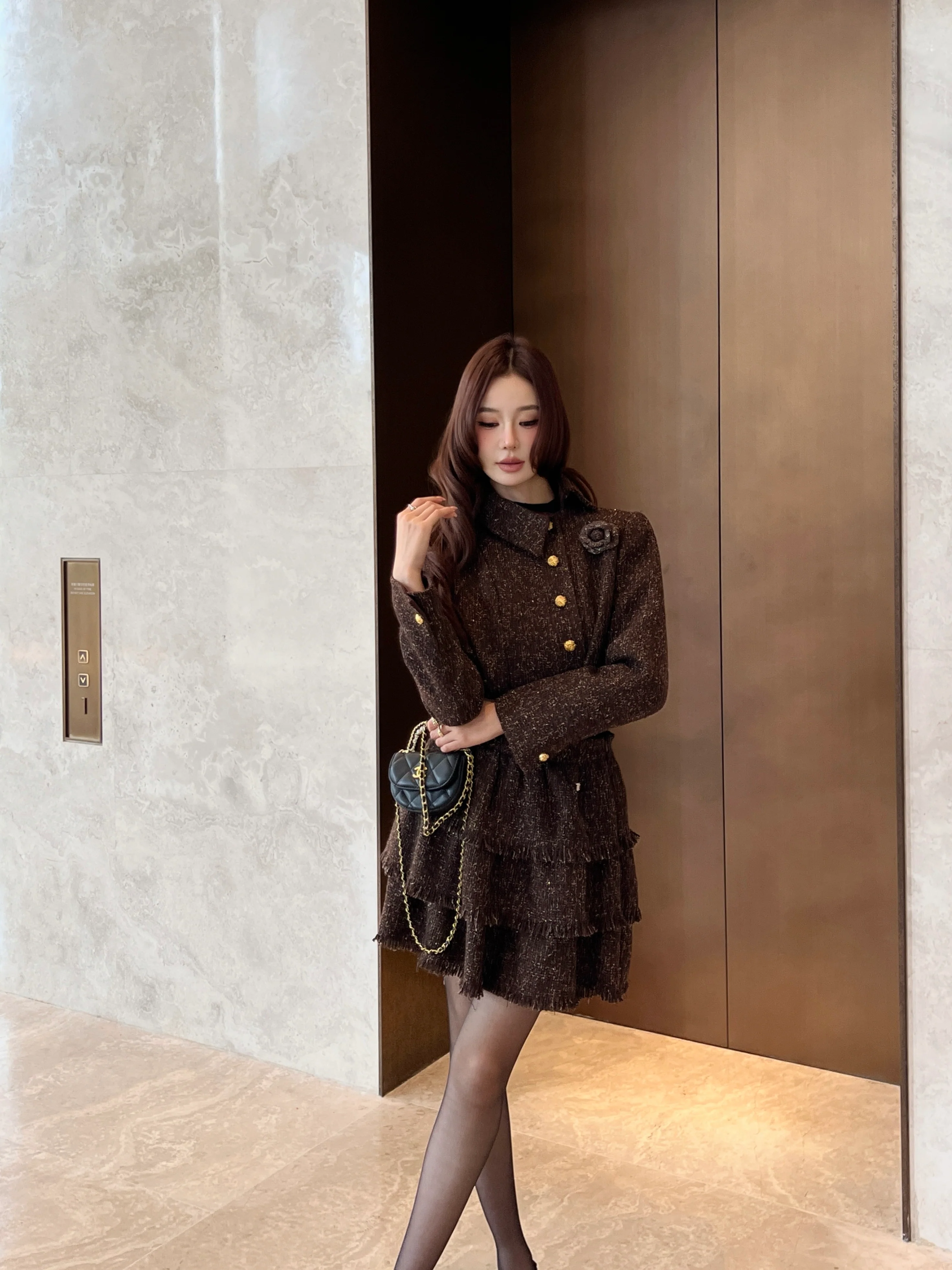 Chan 26ss fringe woven skirts