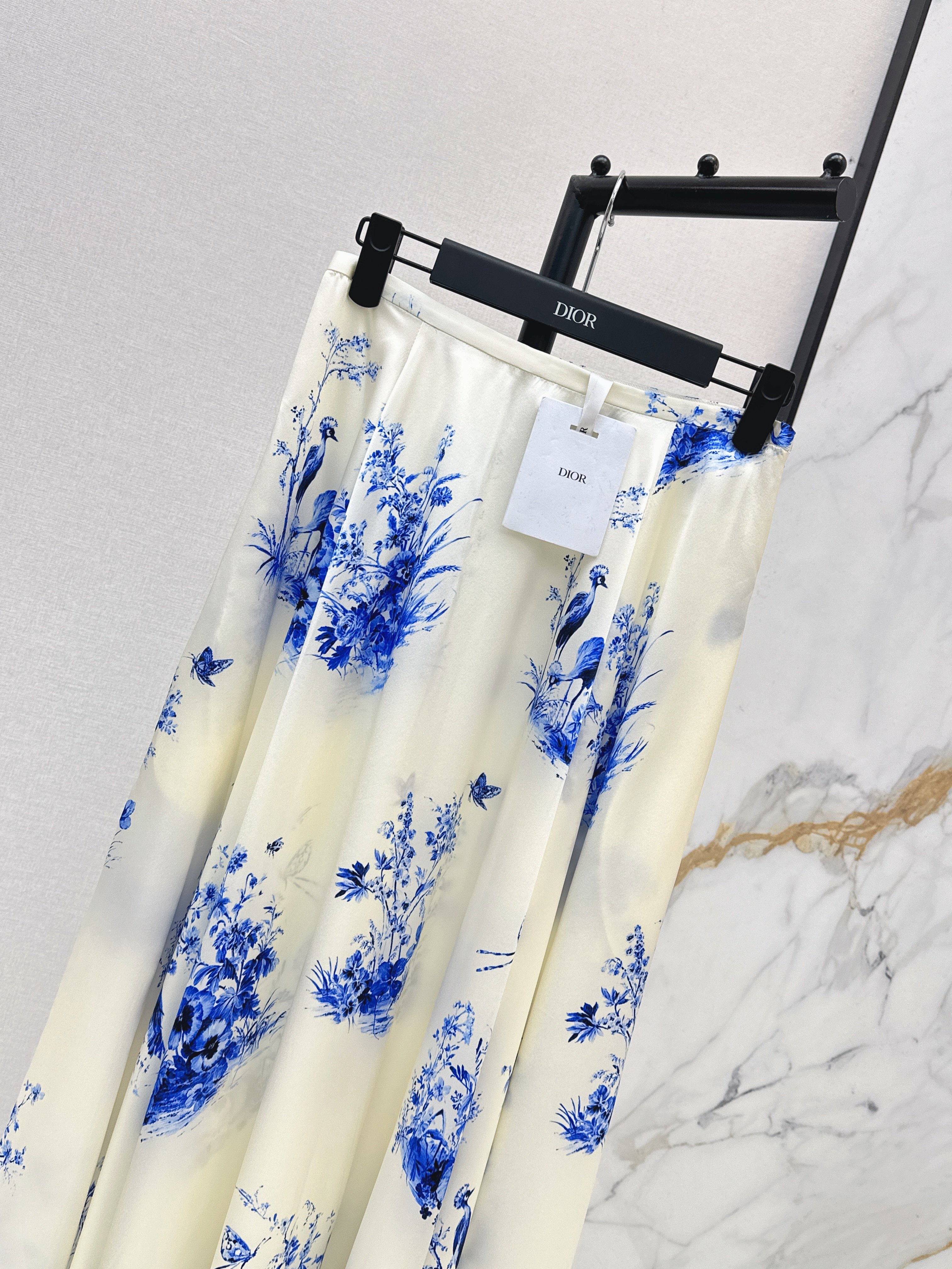 CD 26ss print silk skirt