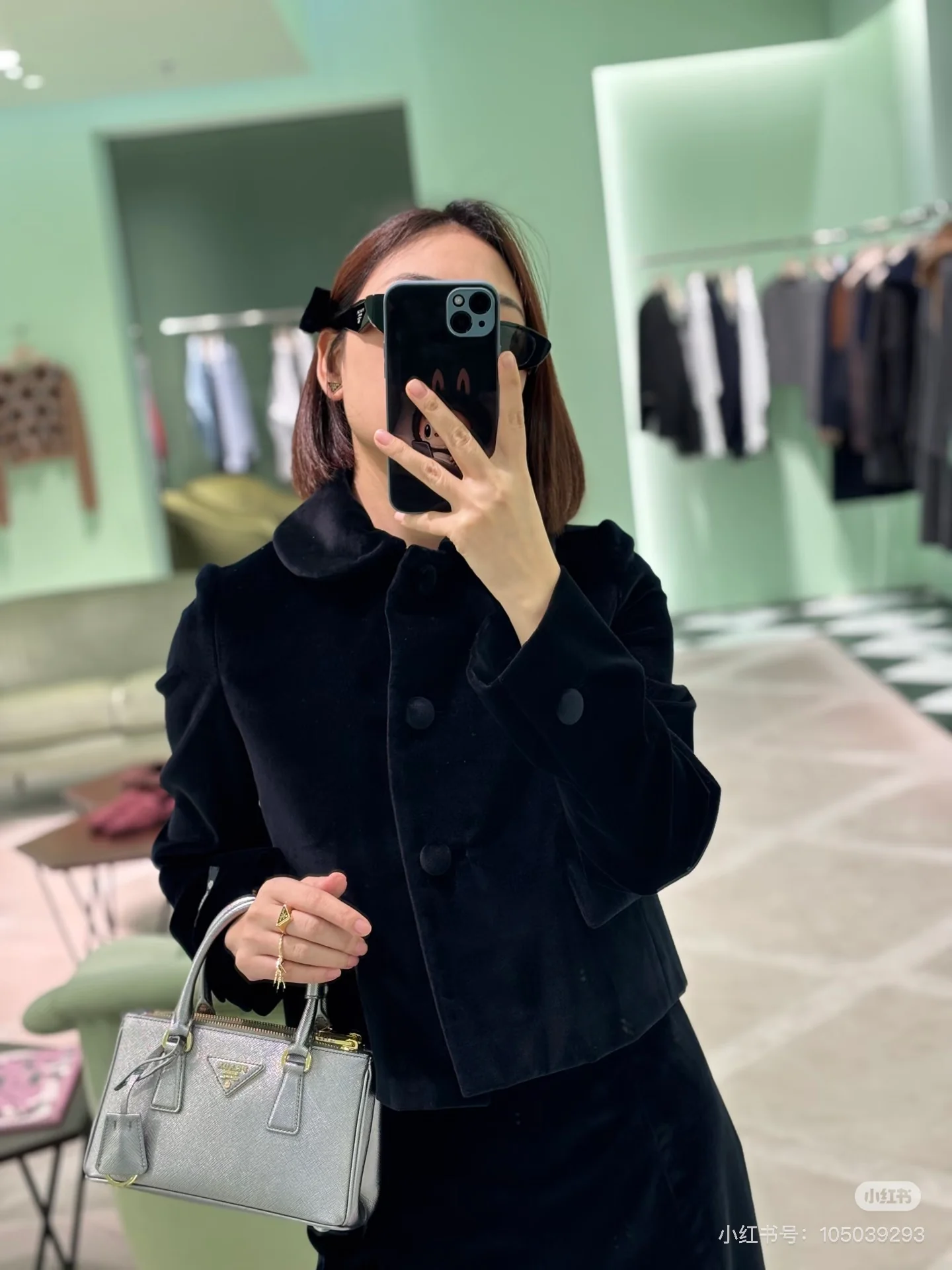 Prad 26ss velvet jacket