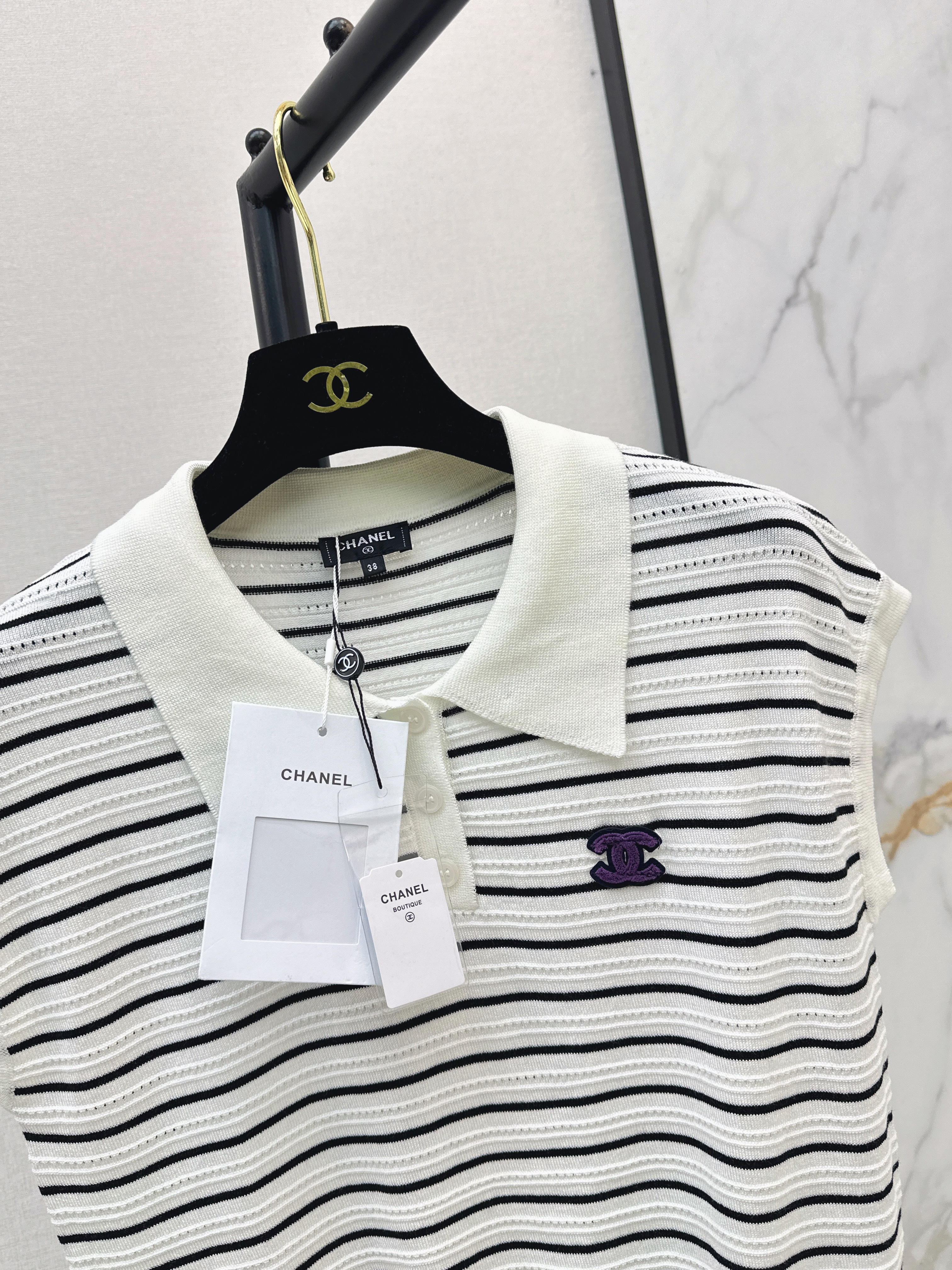 Chan 26ss stripe kniwear