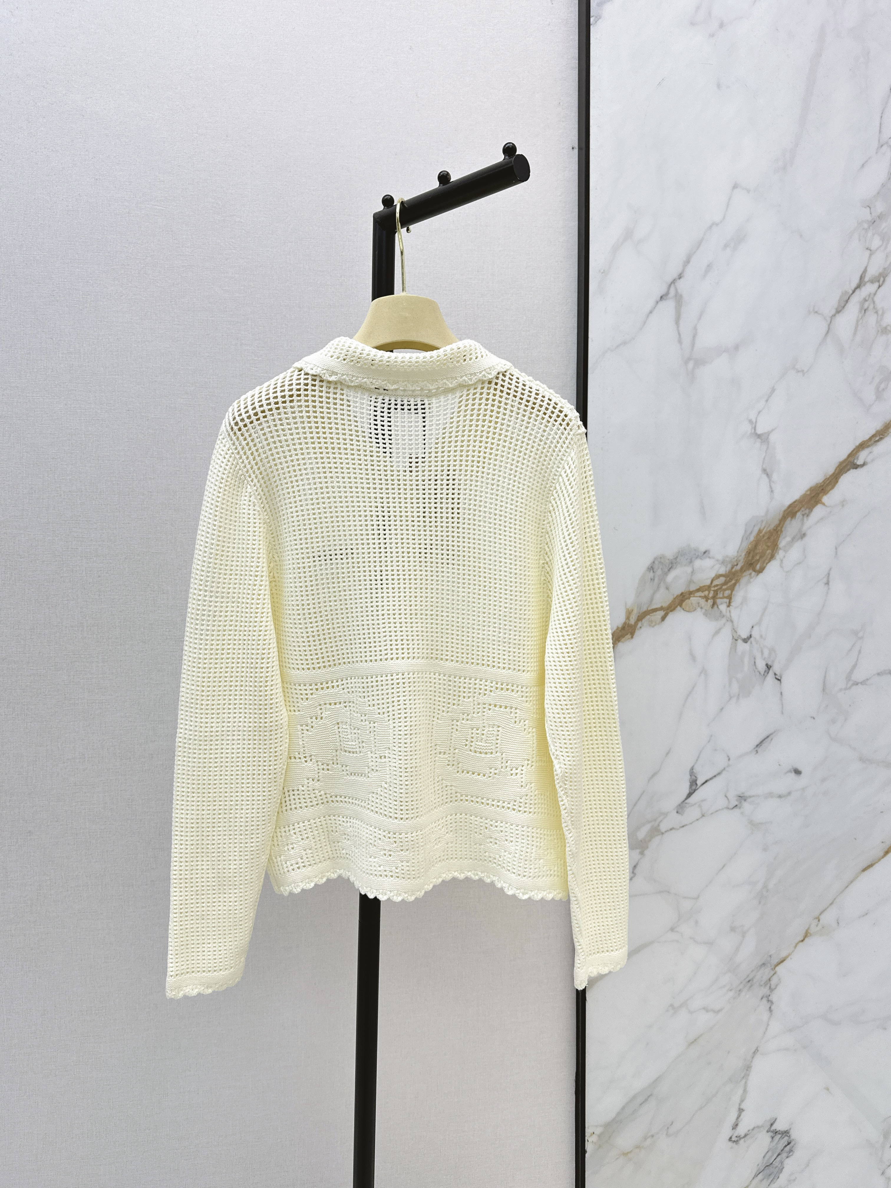 Miu 26ss hollow knit cardigan