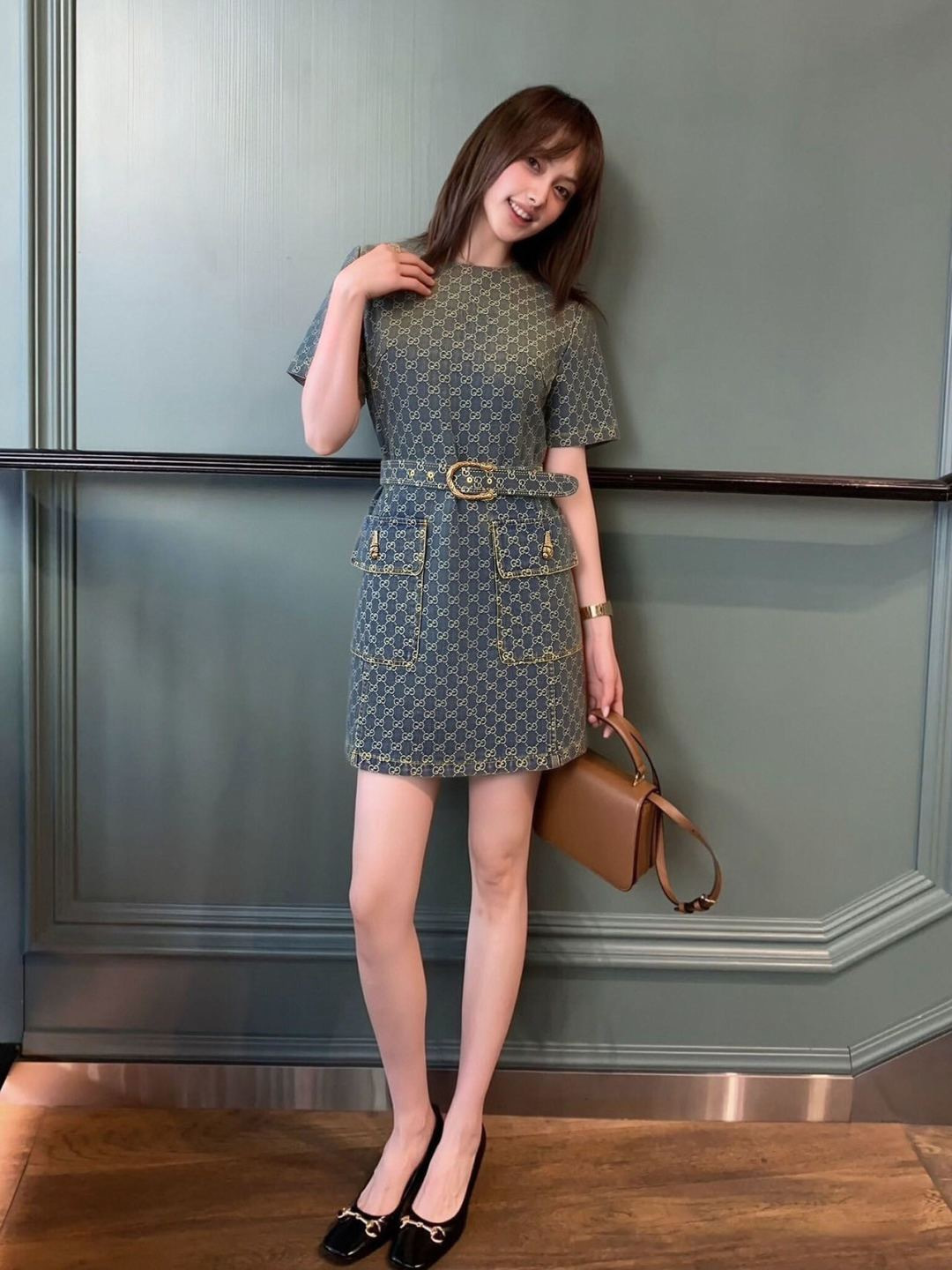 Guc 26ss jacquard dress
