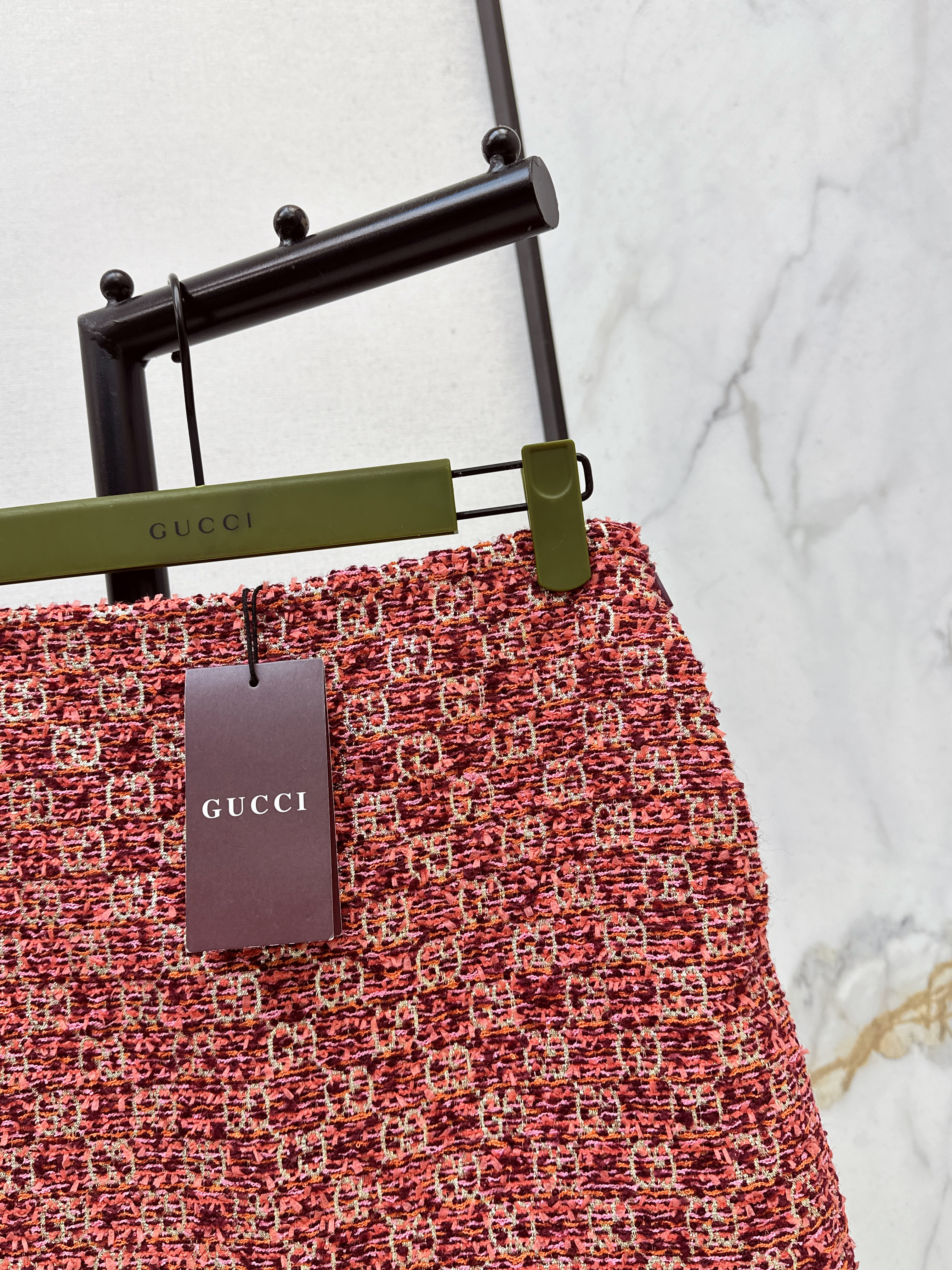 Guc 26ss jacquard mini skirt