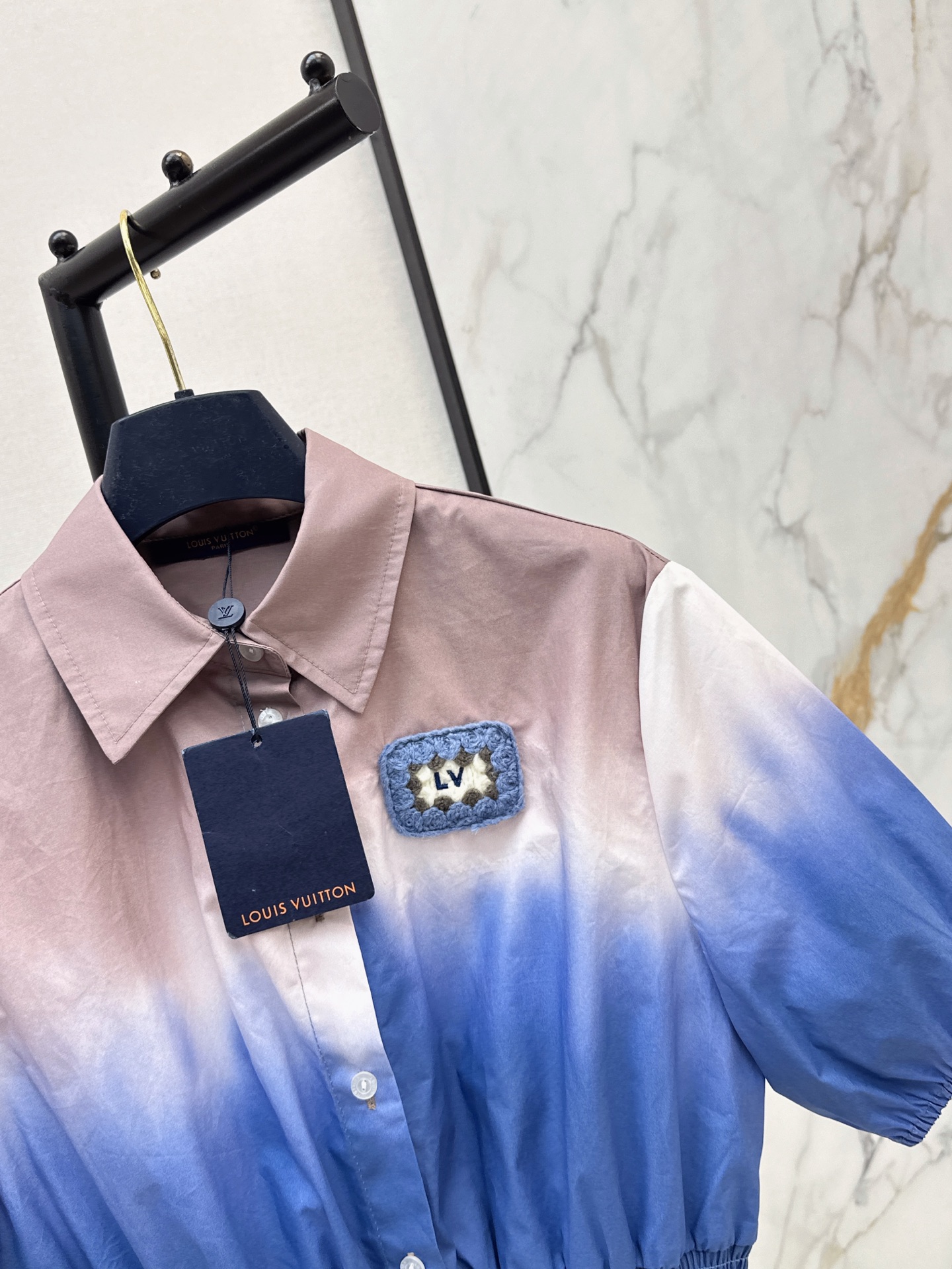 Loui 26ss gradient cropped shirt