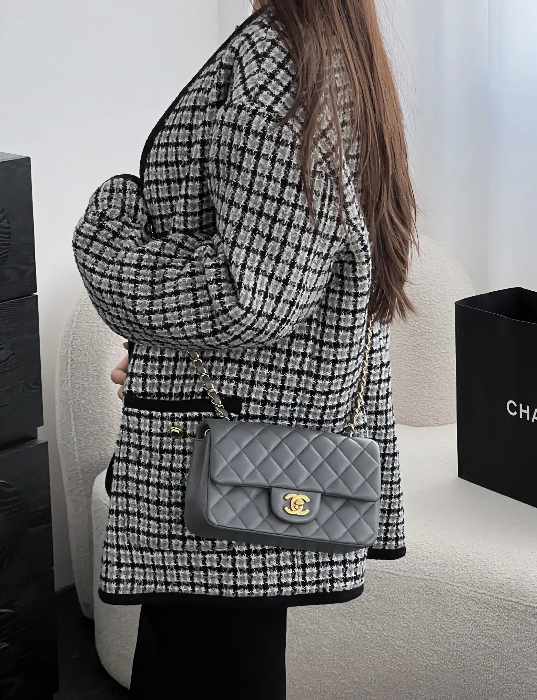 Chan cf20 chain shoulder bag