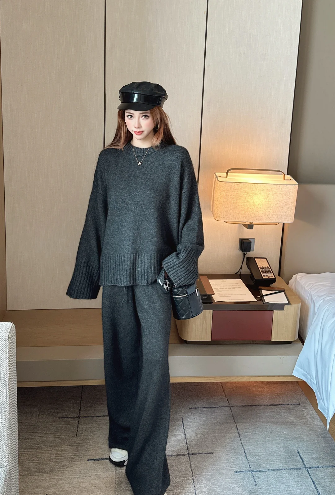 Brun 25fw knit sweater pants set