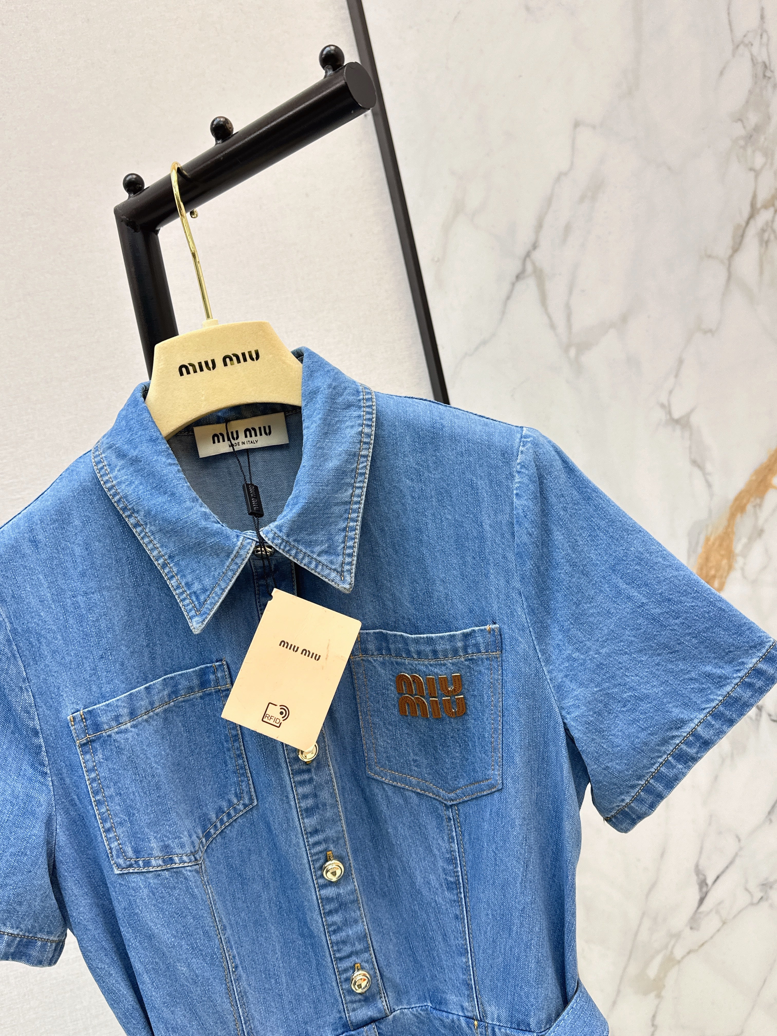 Miu 26ss denim dress