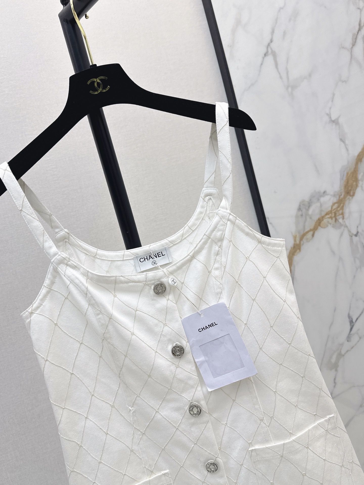 Chan 26ss denim slip dress