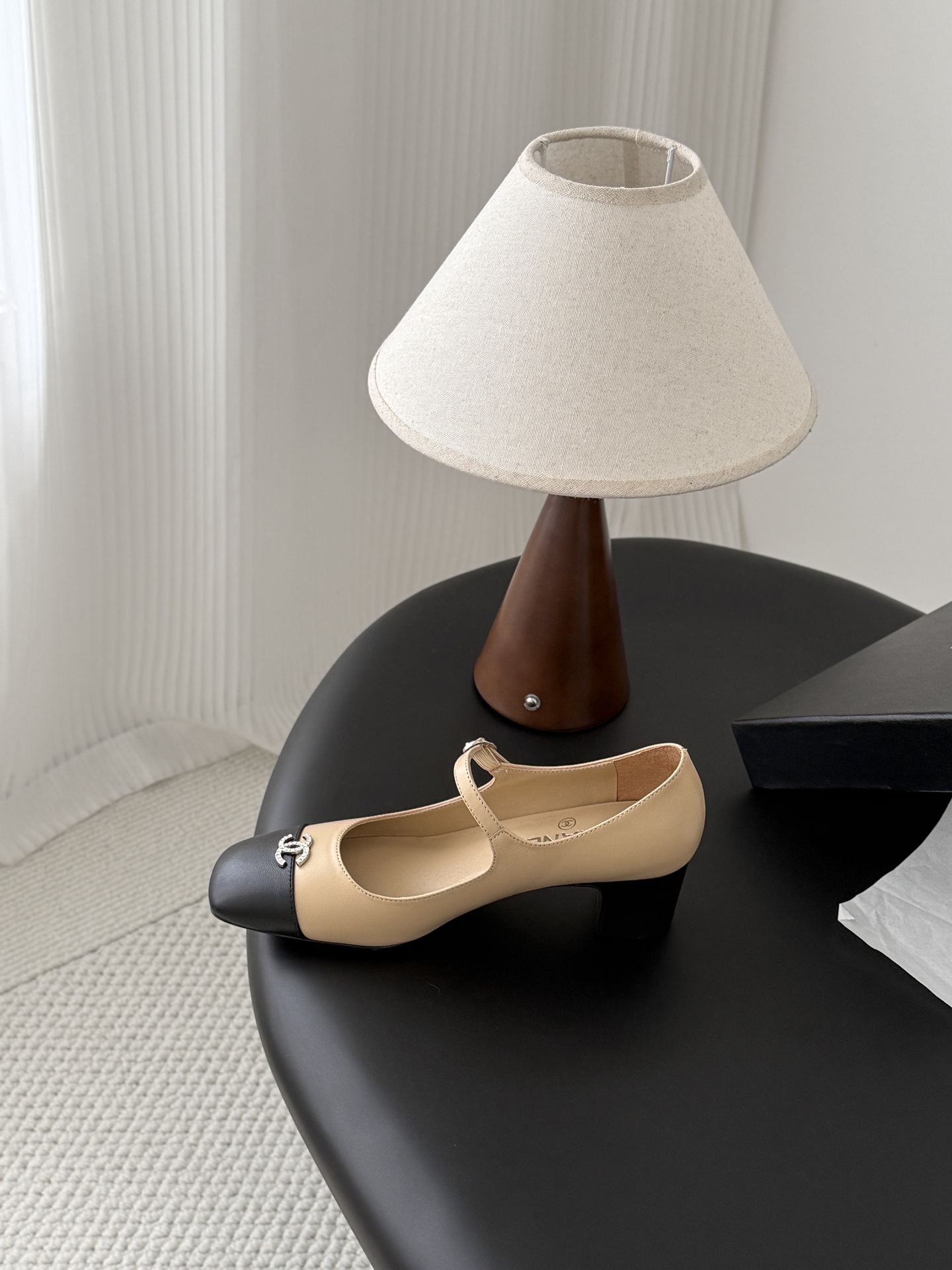Chan 26K chunky heel mary jane shoes