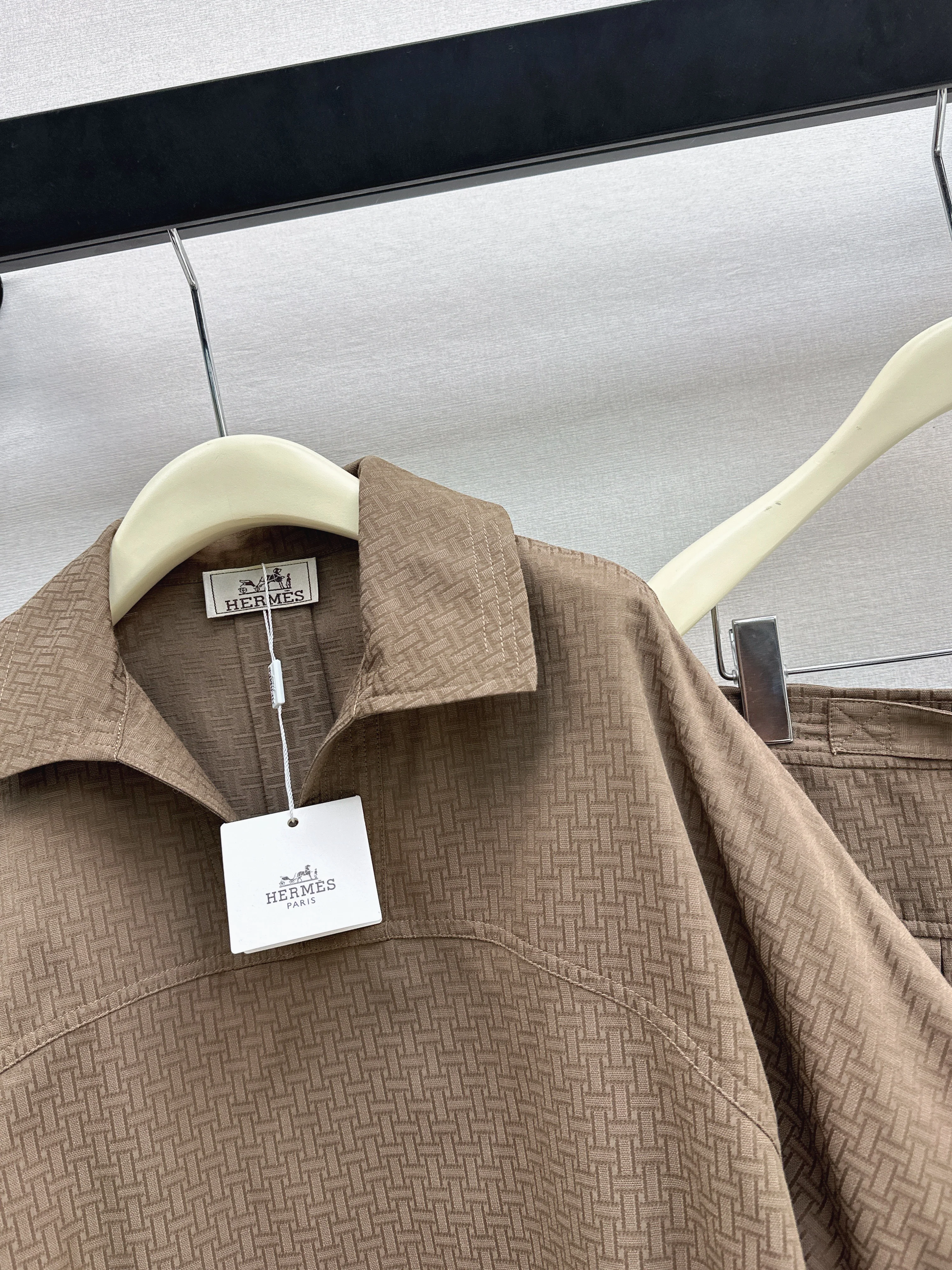 Herm 26ss jacquard shirt shirt sets