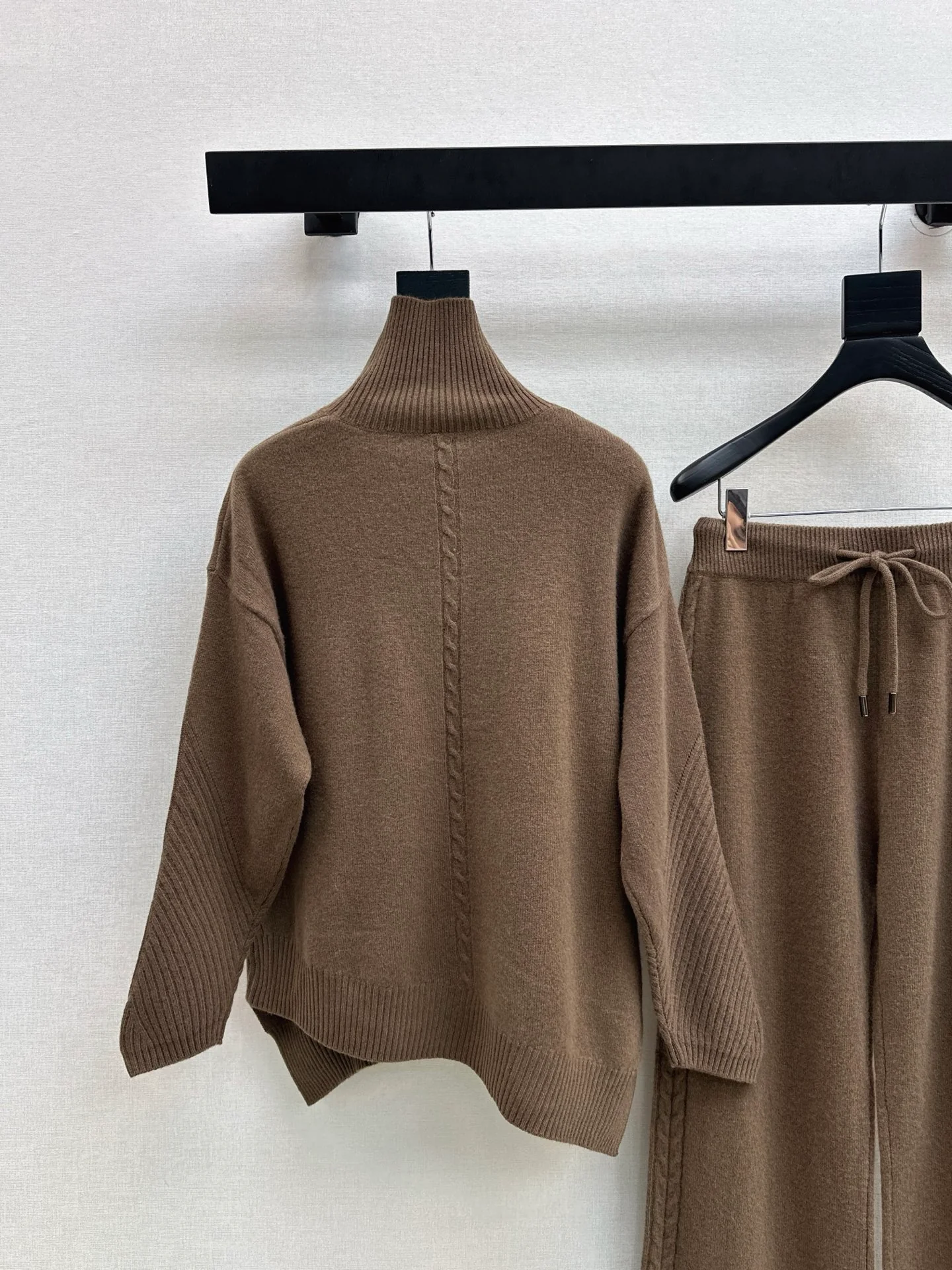 Max 25fw wool high neck+wide-leg pants outfit sets