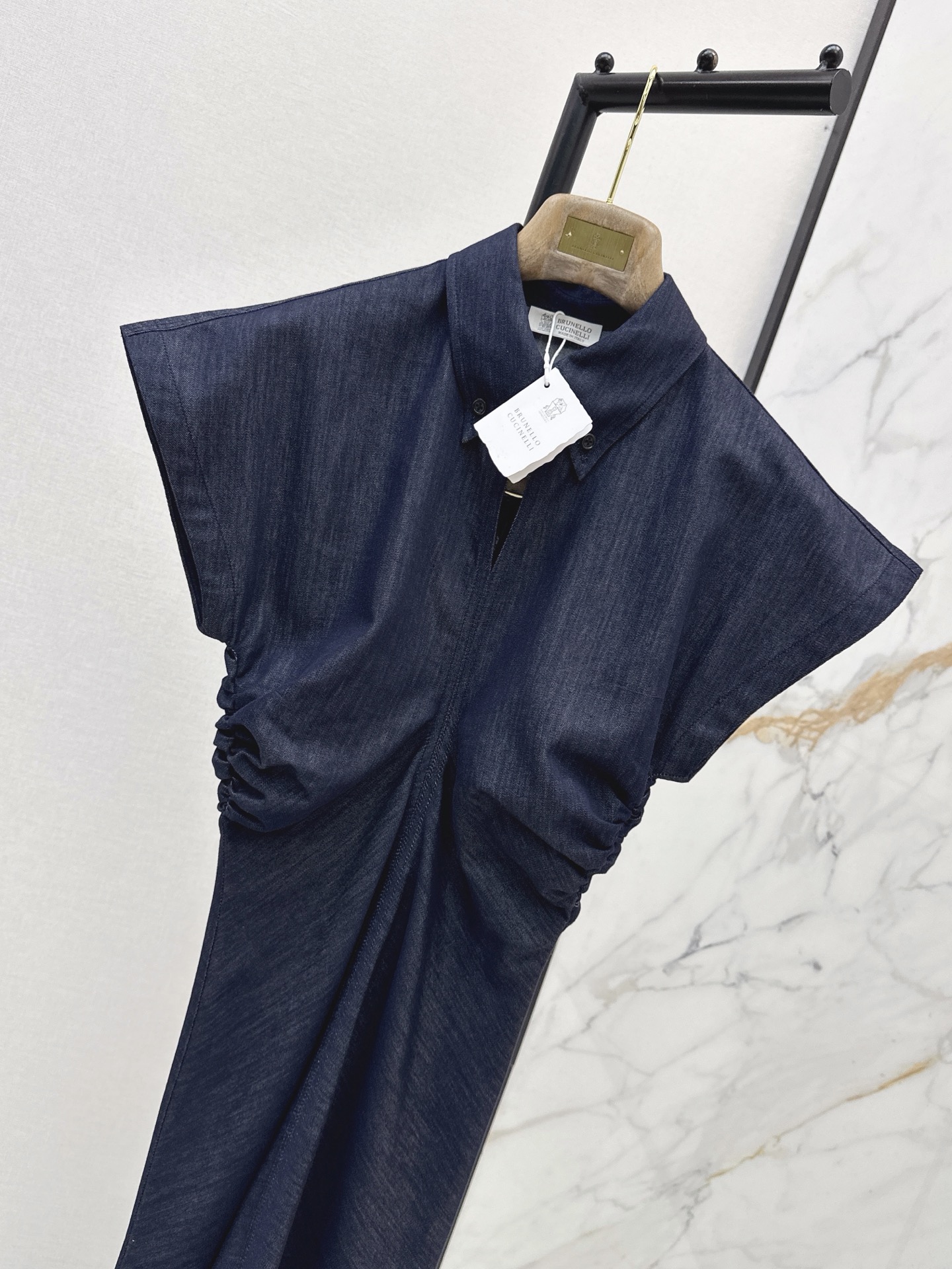 Brun 26ss denim folds dress