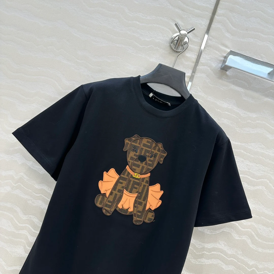 Fend 25fw embroidery t-shirt