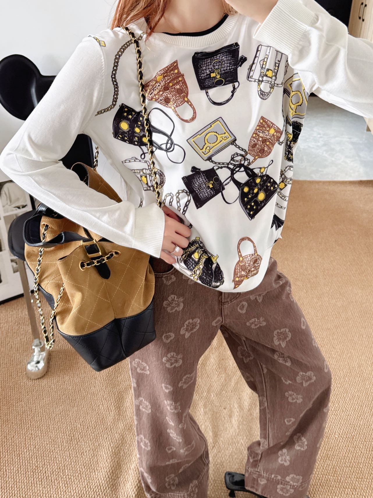 Her 26ss print knitwear