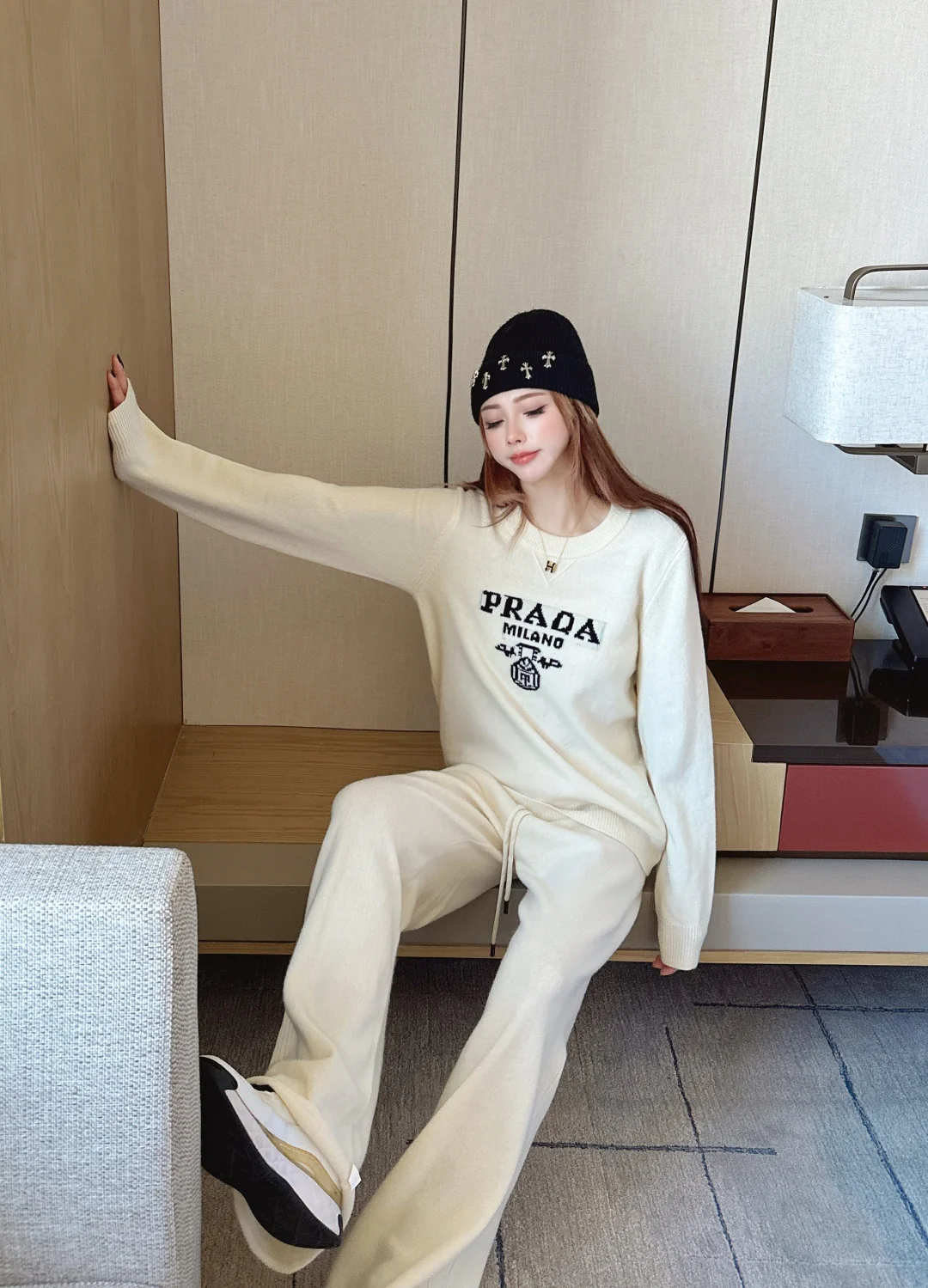 Pra 25fw sweater pants set