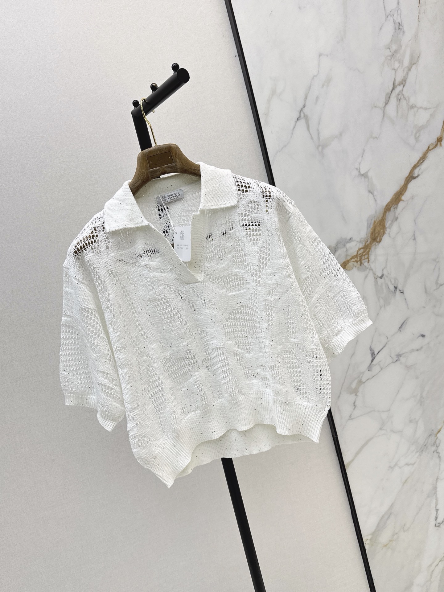 Brun 26ss hollow knitwear