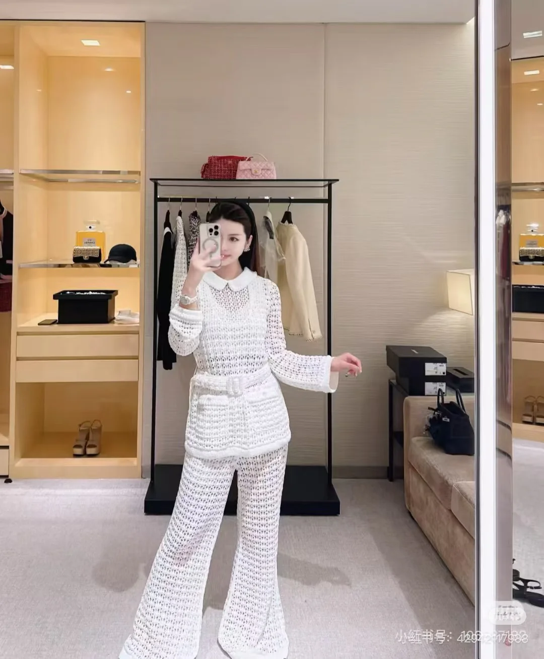 Chan 26ss hollow knitwear