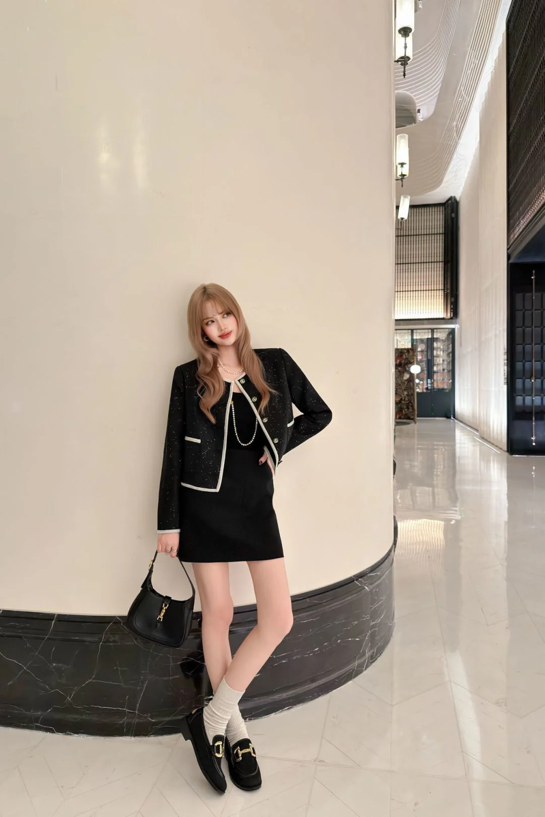 Gucc 26ss jacquard sequin jacket