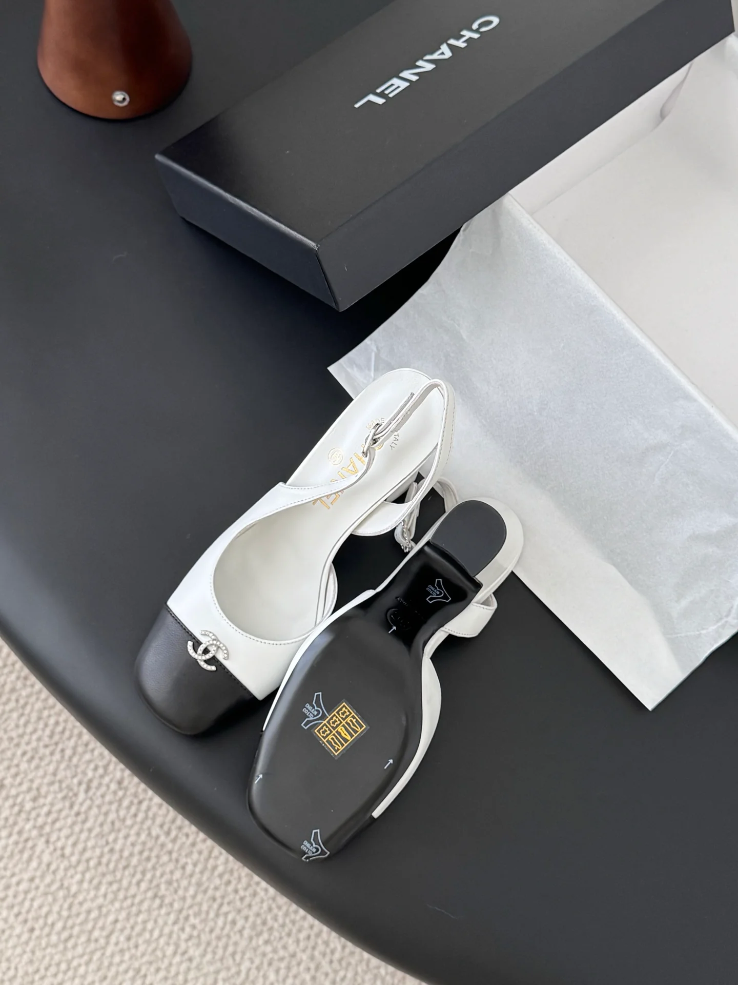 Chan 25fw slingback mary jane chunky heels