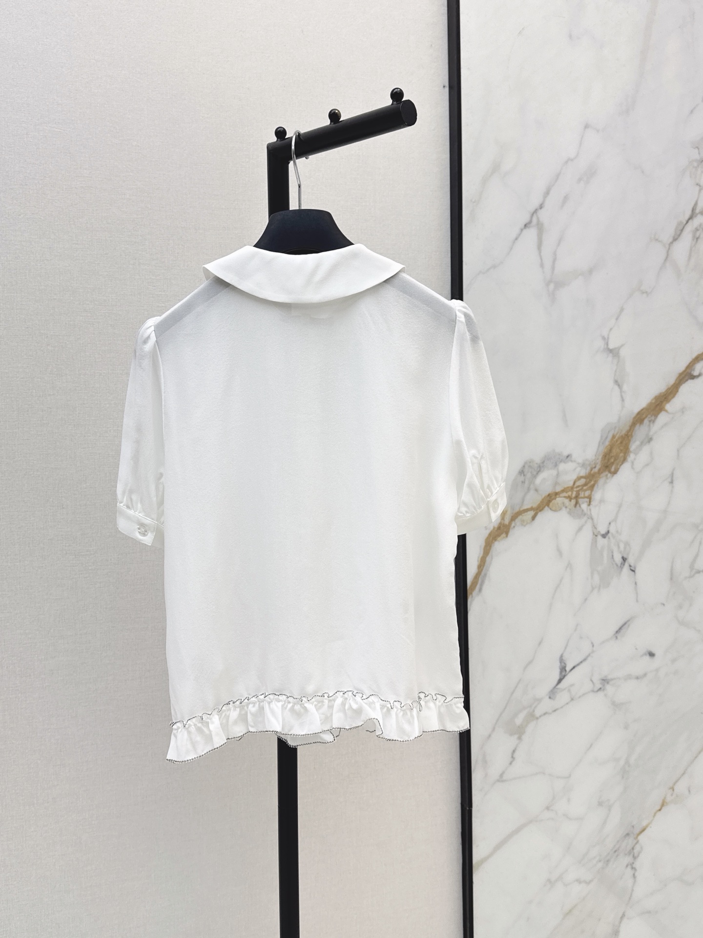 CD 26ss ruffle silk shirt