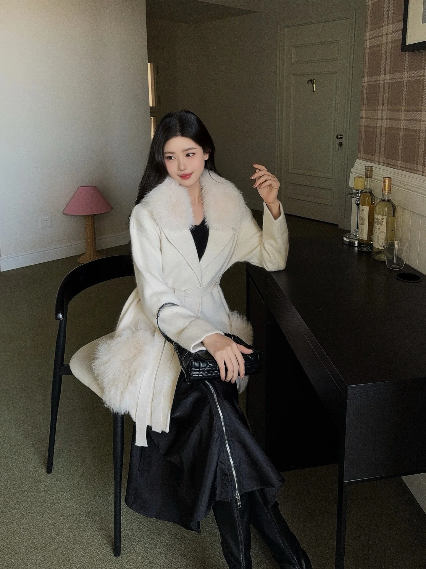 Fend 25fw knit wrap coats