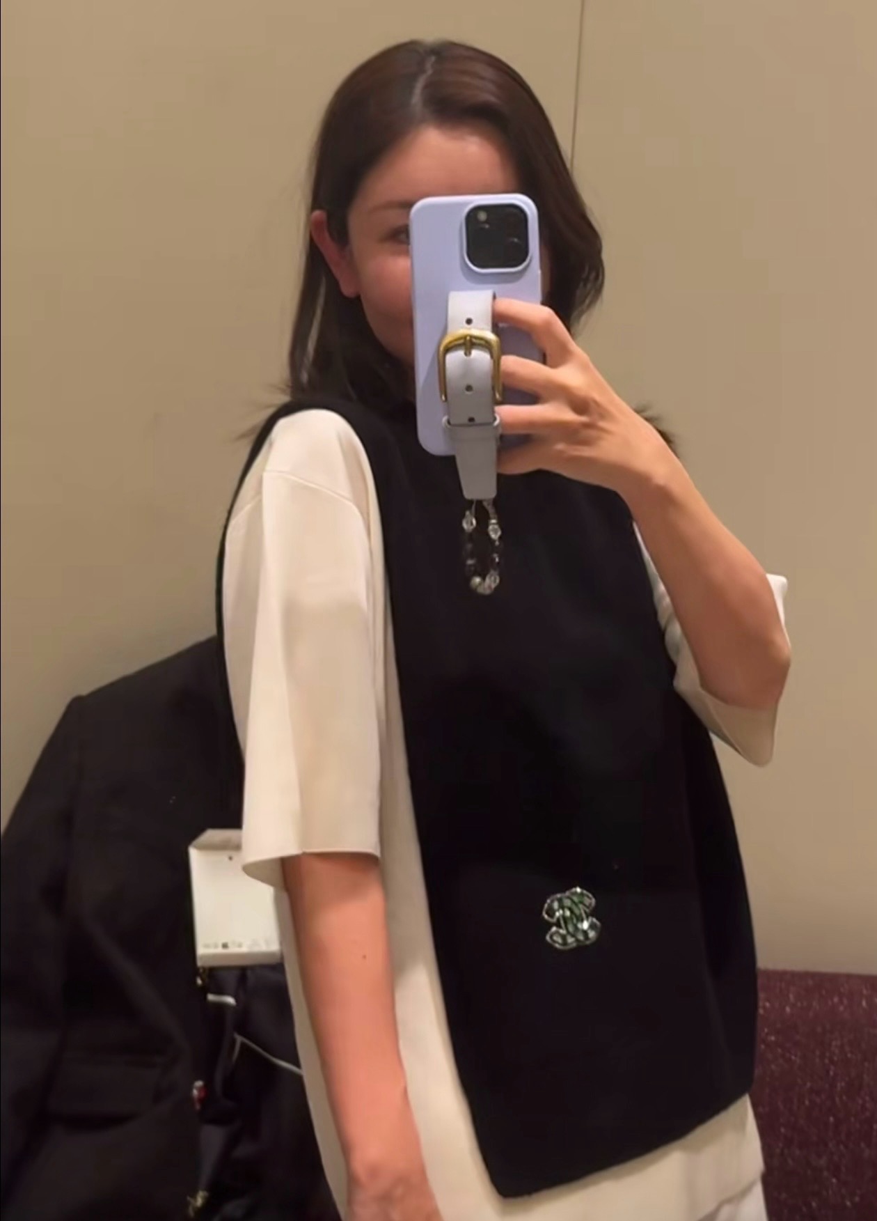 Chan 26ss knit cape