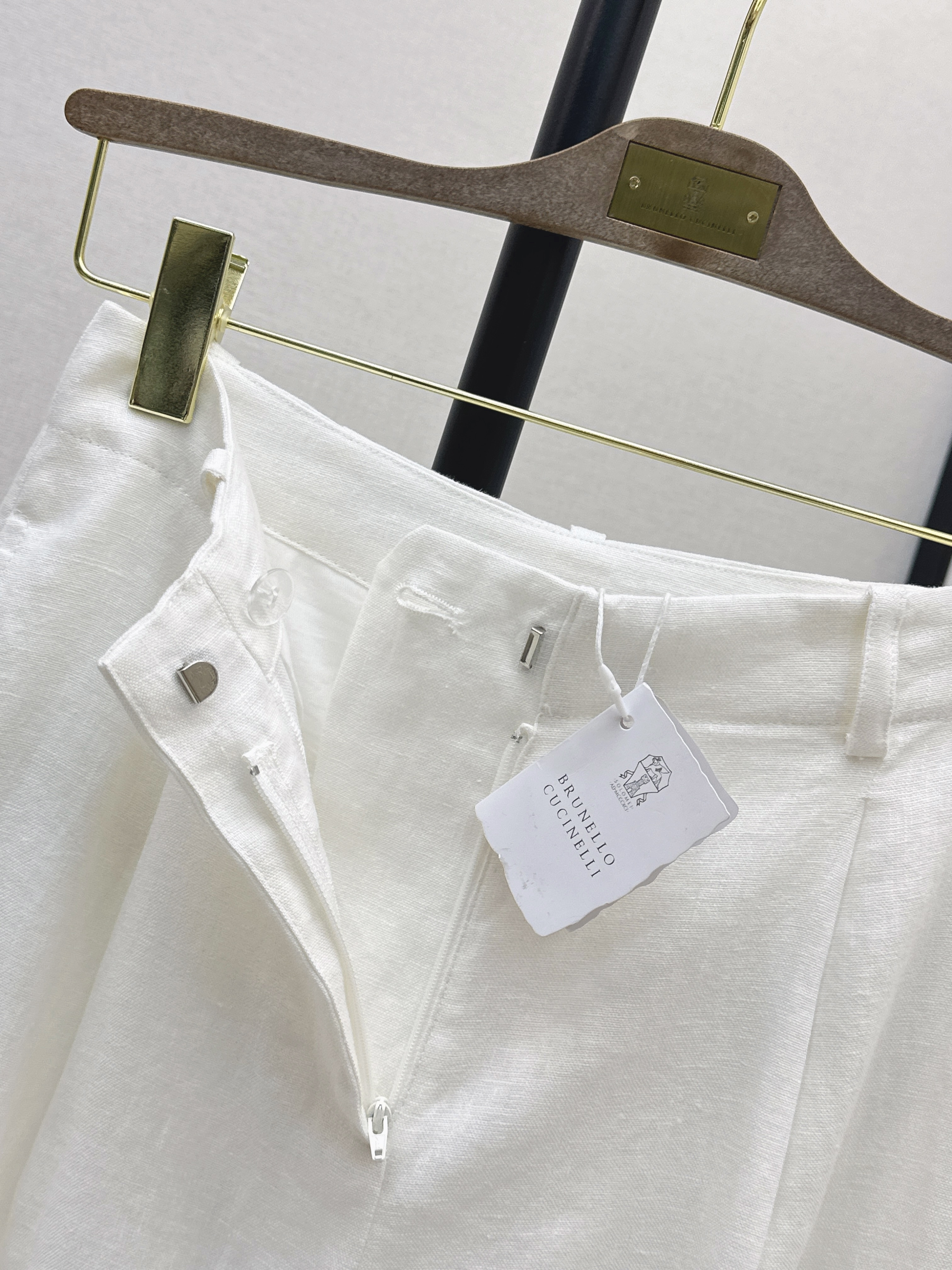 Brunello 26SS High-Waisted Pleated Wide-Leg Pants