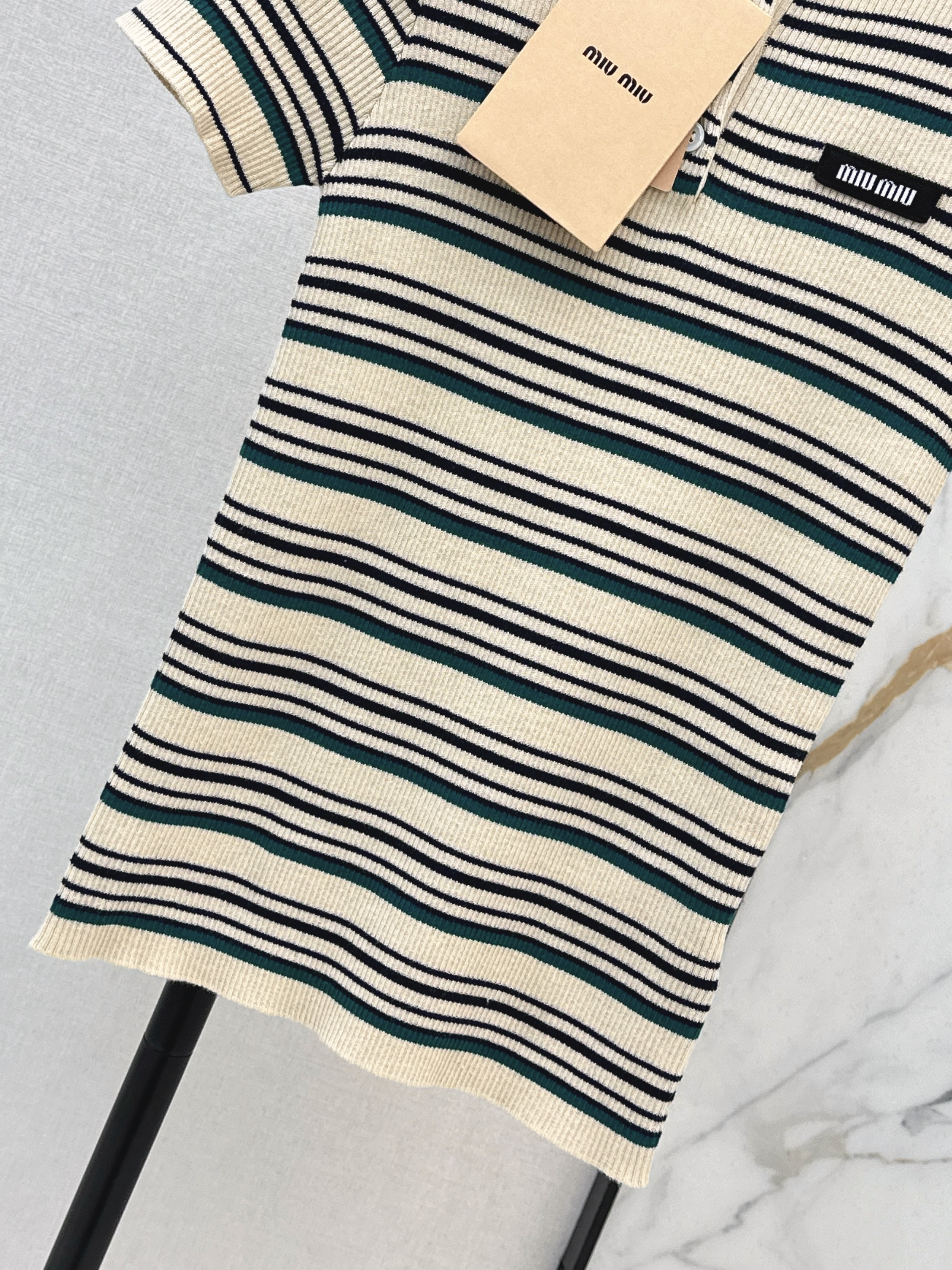 Miu 26ss stripe knitwear