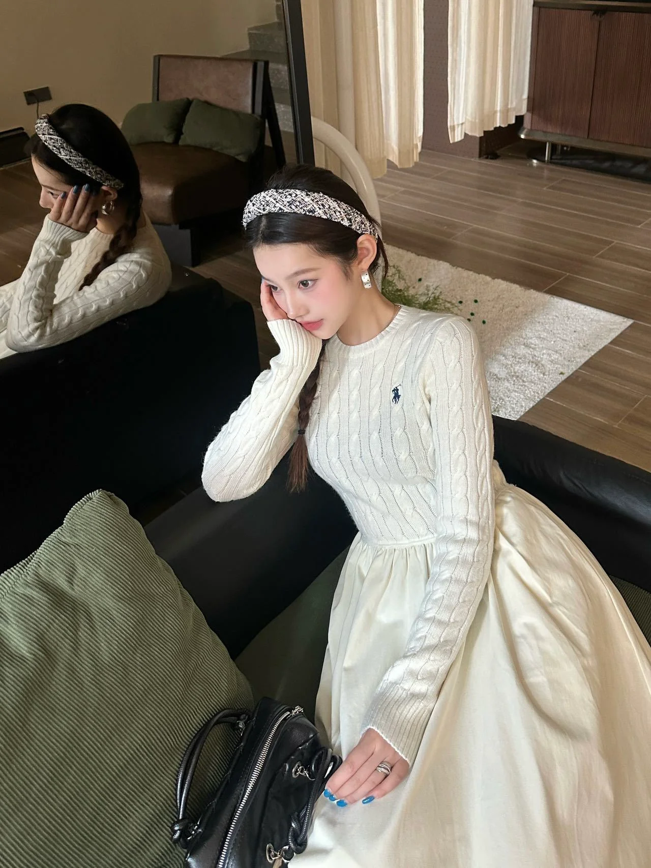 Ralp 26ss contract knit dress