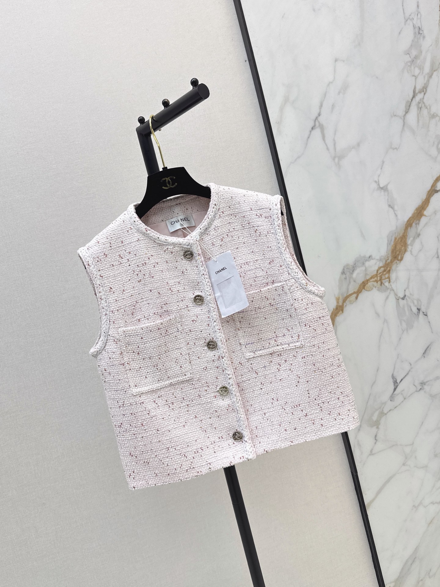Chan 26ss woven vest