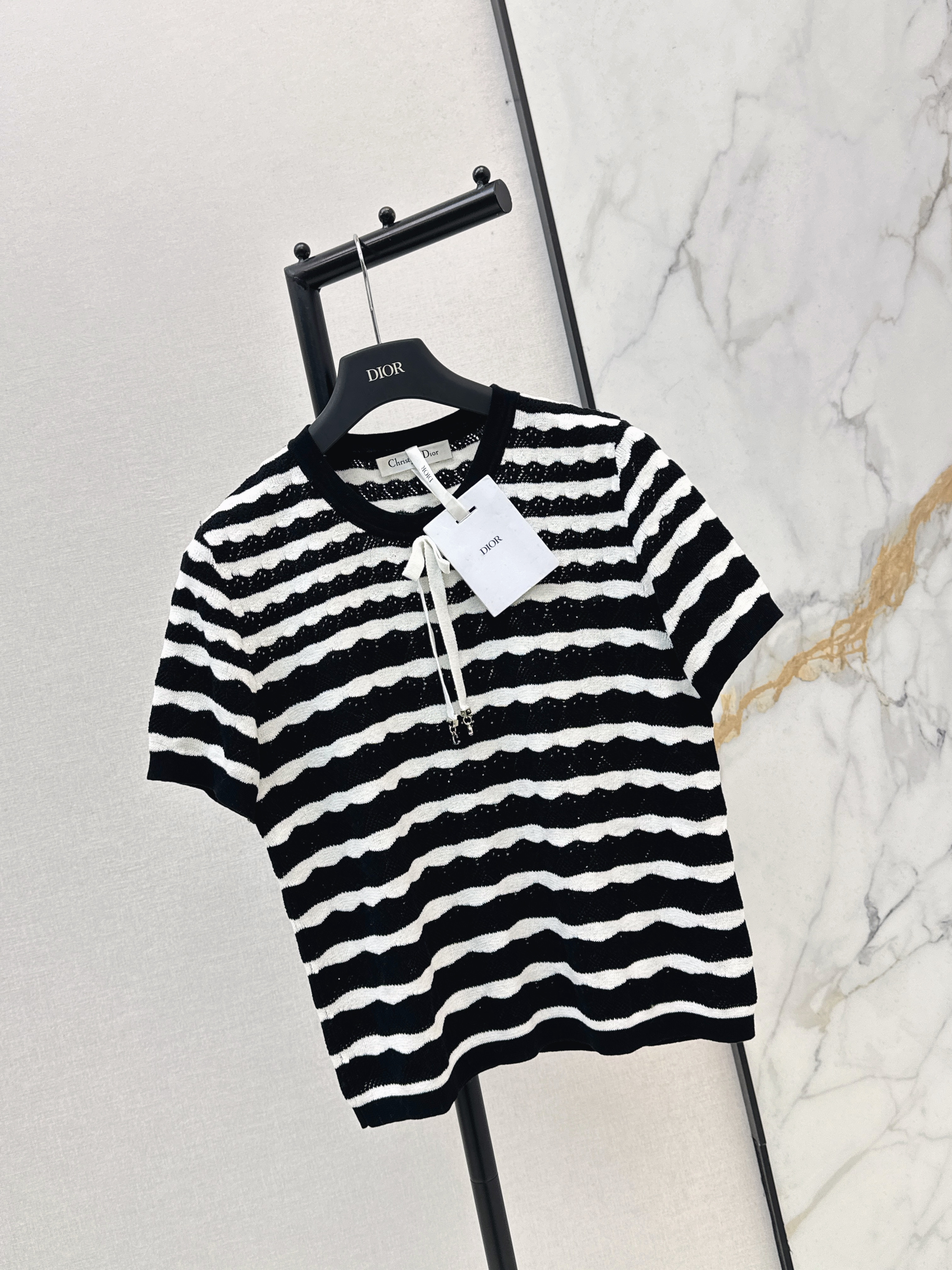 CD 26ss hollow stripe knitwear