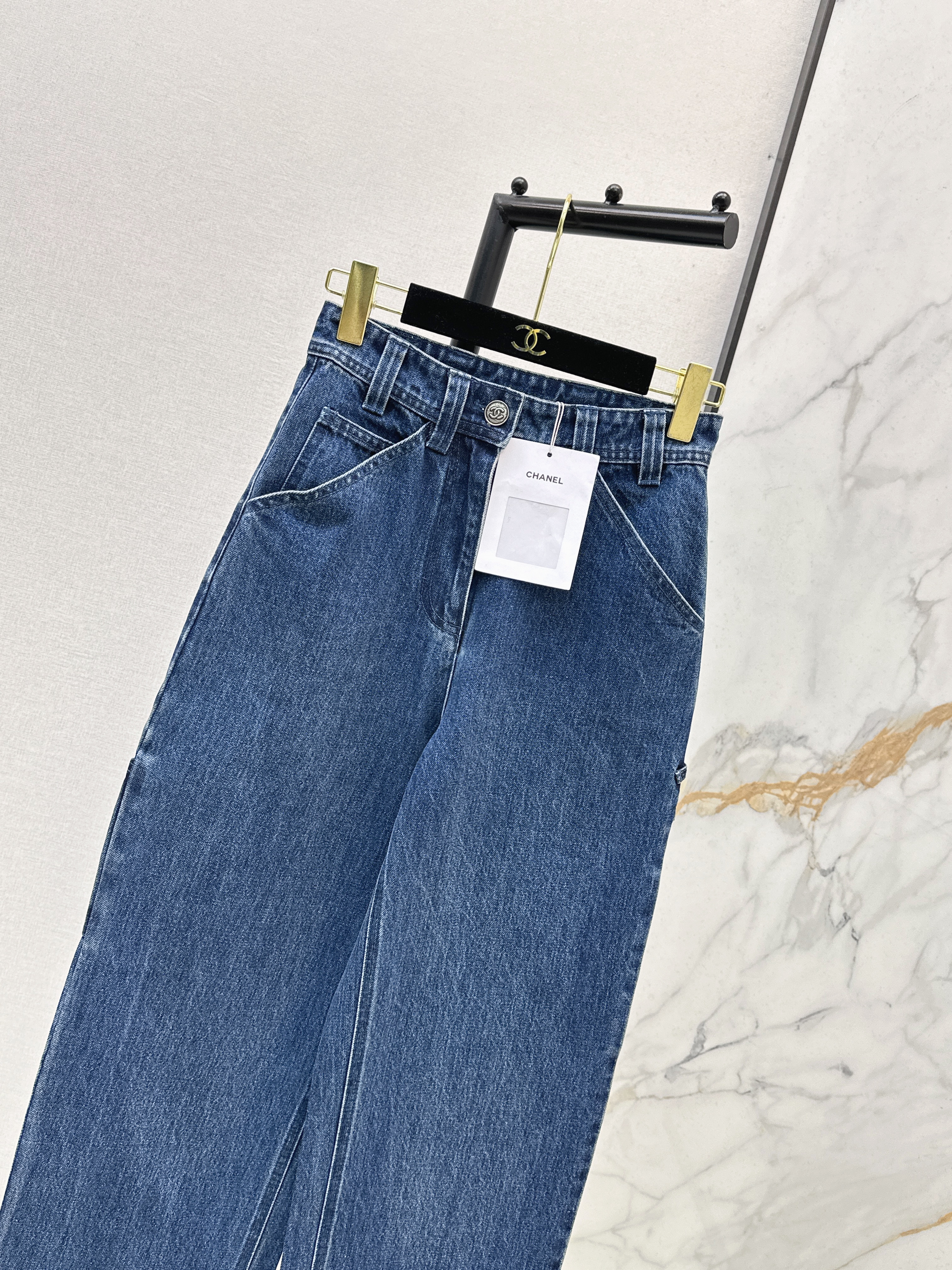 Chan 26ss wige-leg jeans