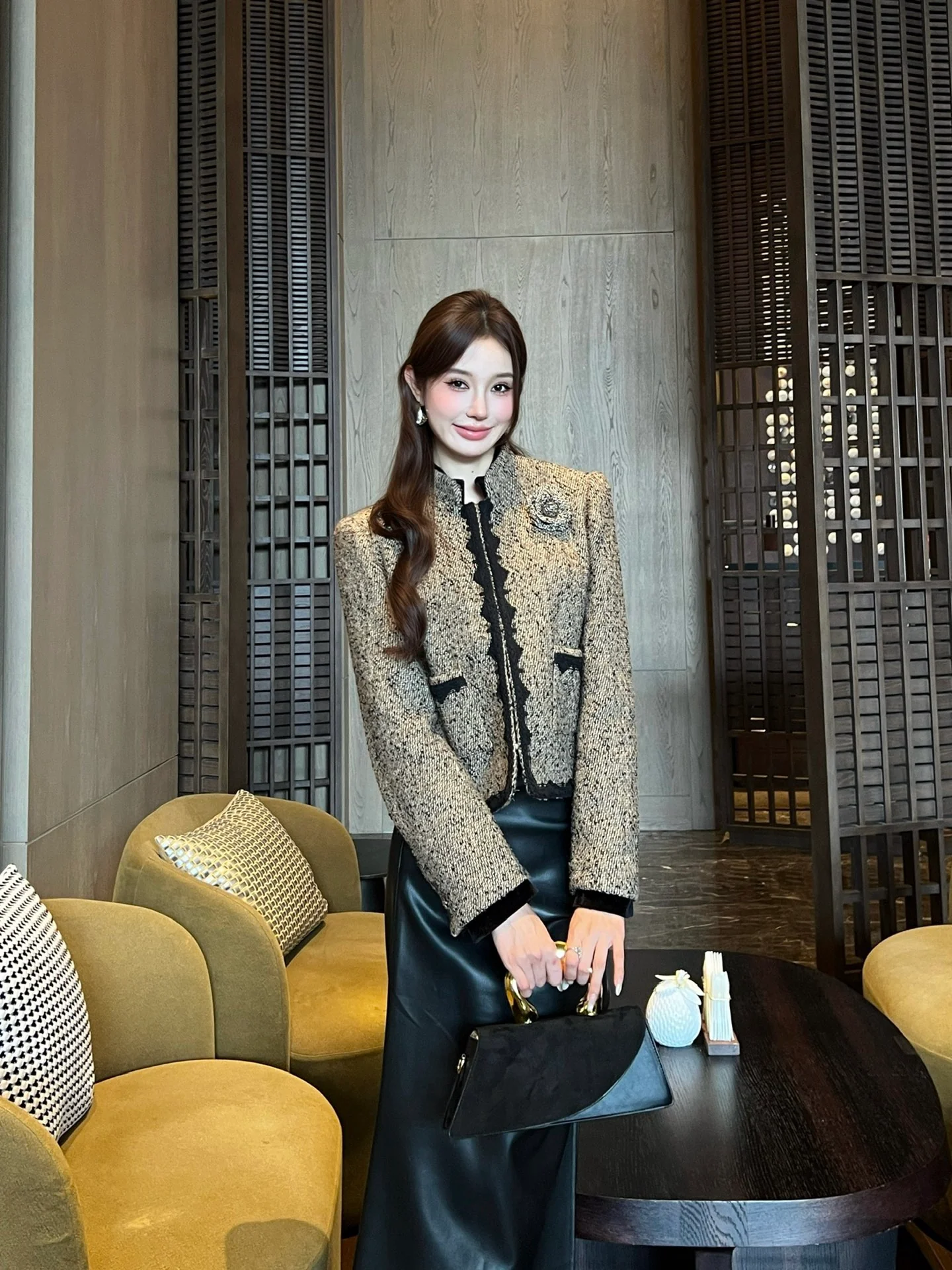 Chan 26ss woven tweed jacket