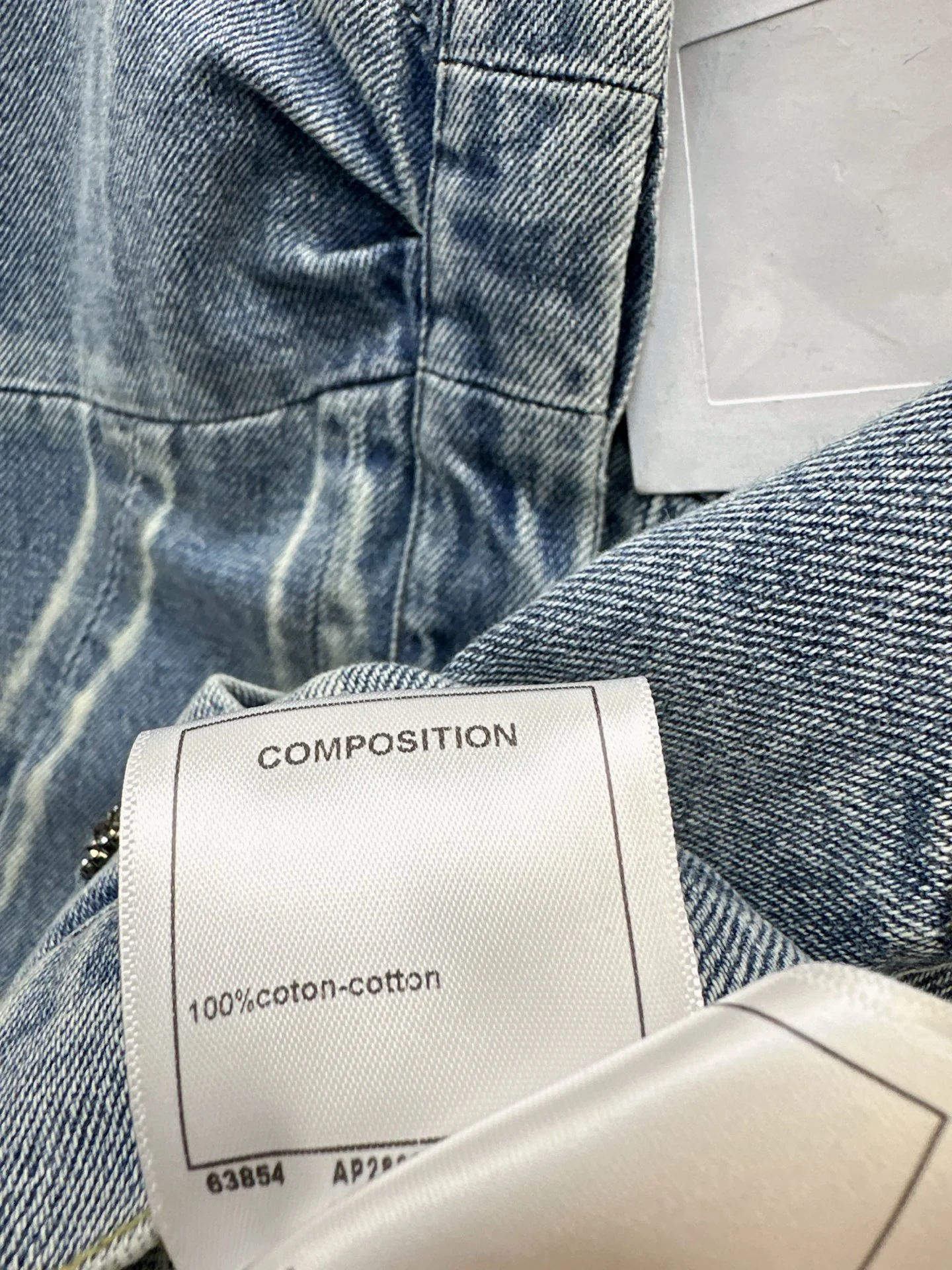 Chan 25fw bow print denim vest