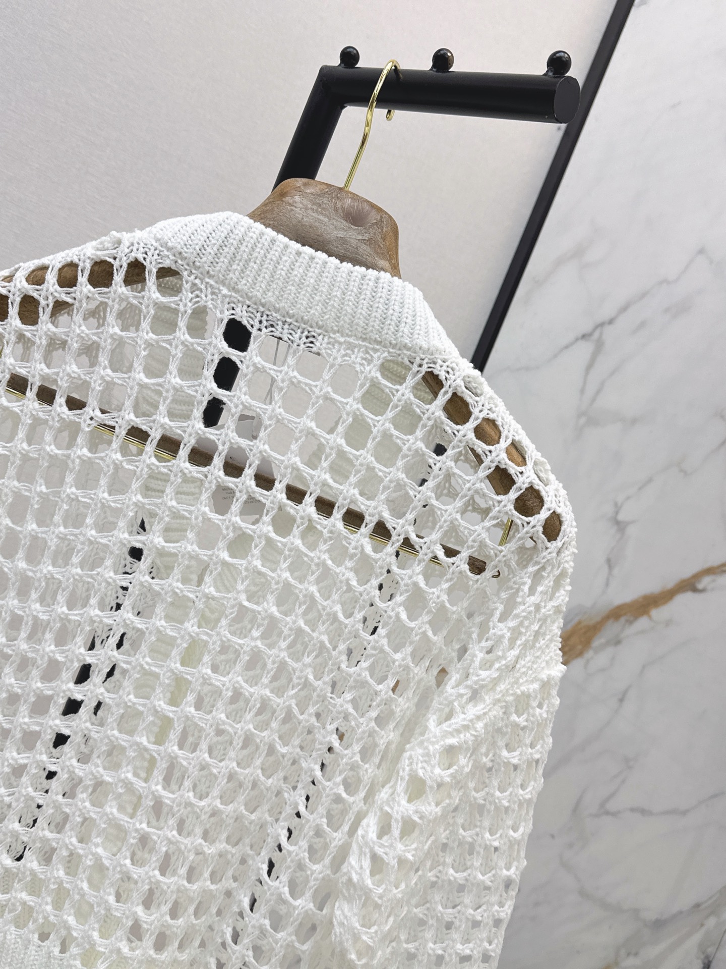 Brun 26ss hollow knit cardigan