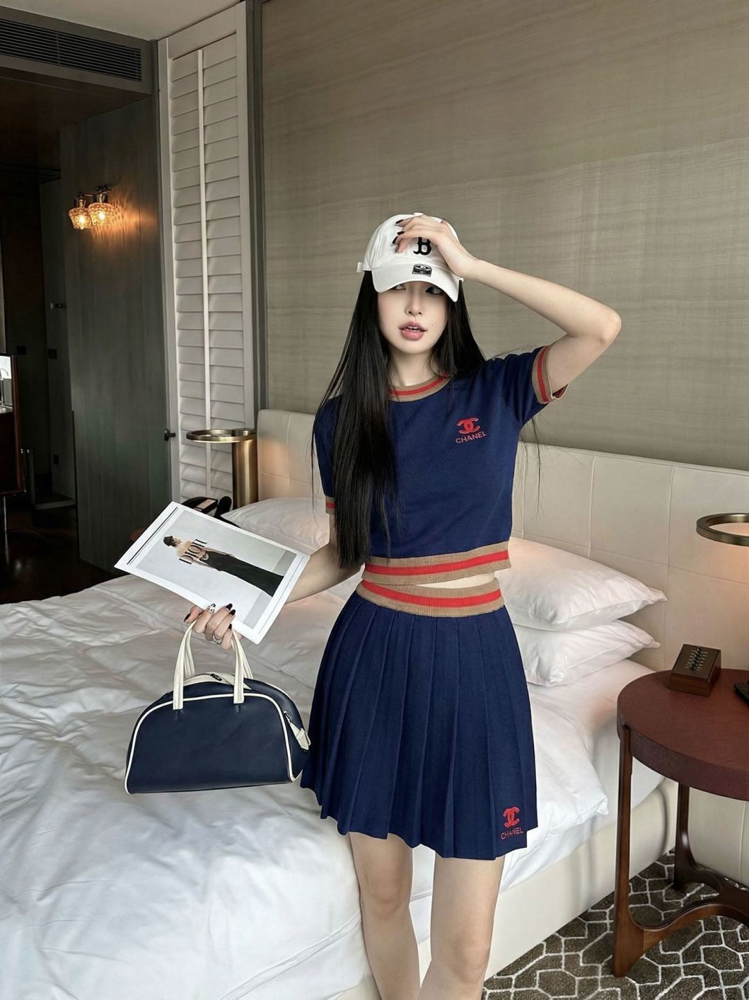 Chan 26ss knitted outfit sets