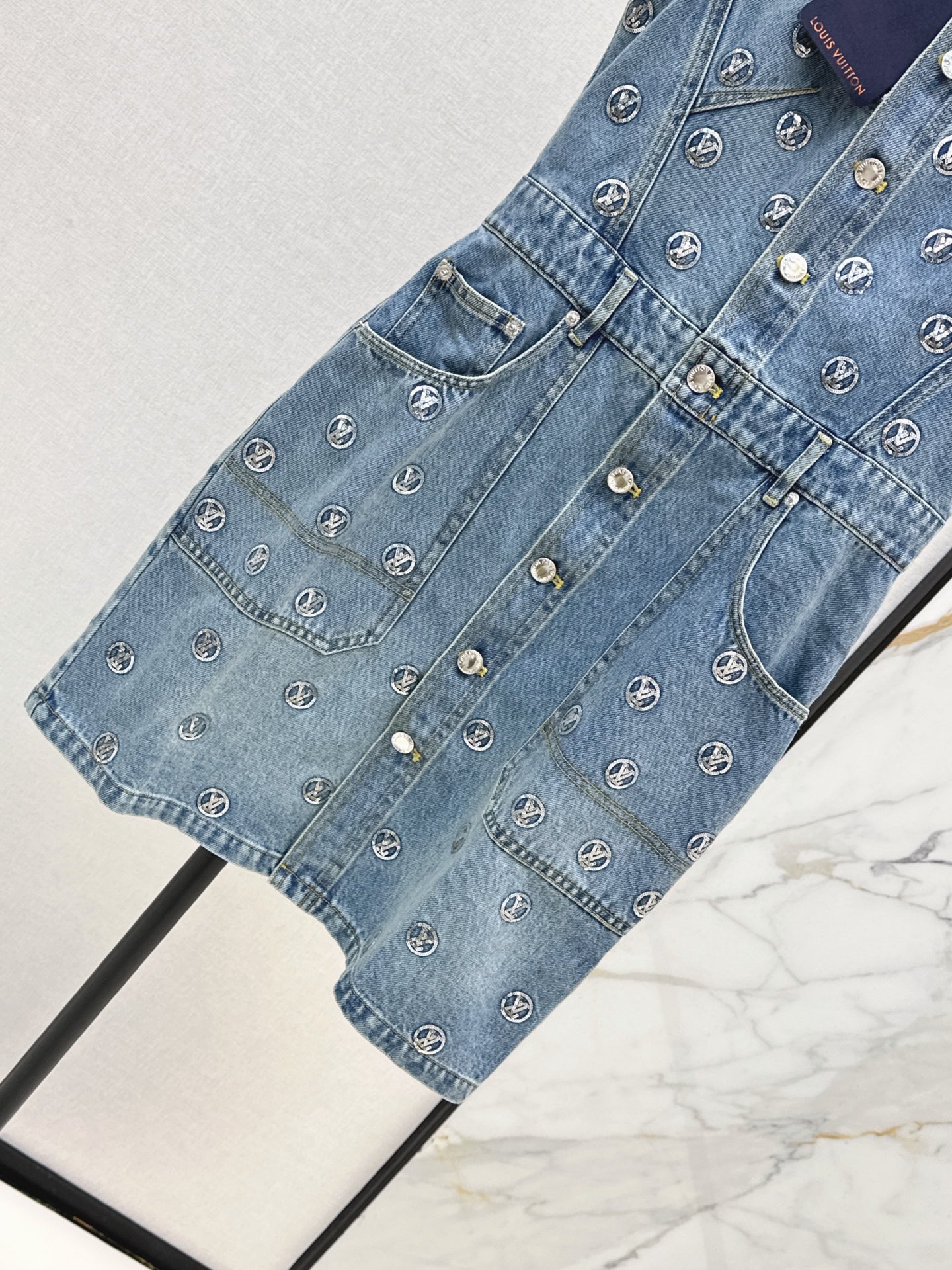Loui 26ss sequin denim dress