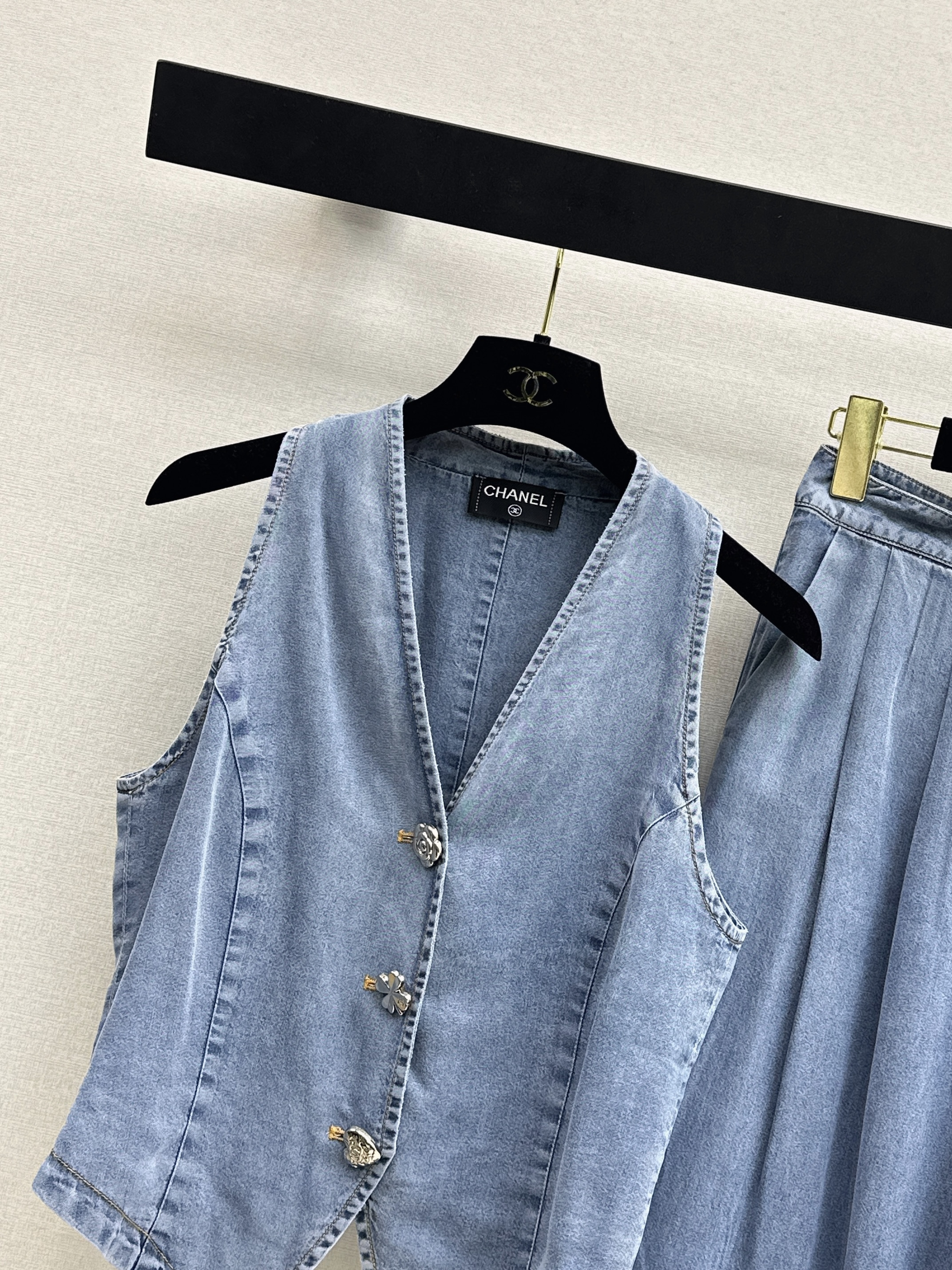 Chan 26ss denim outfit sets