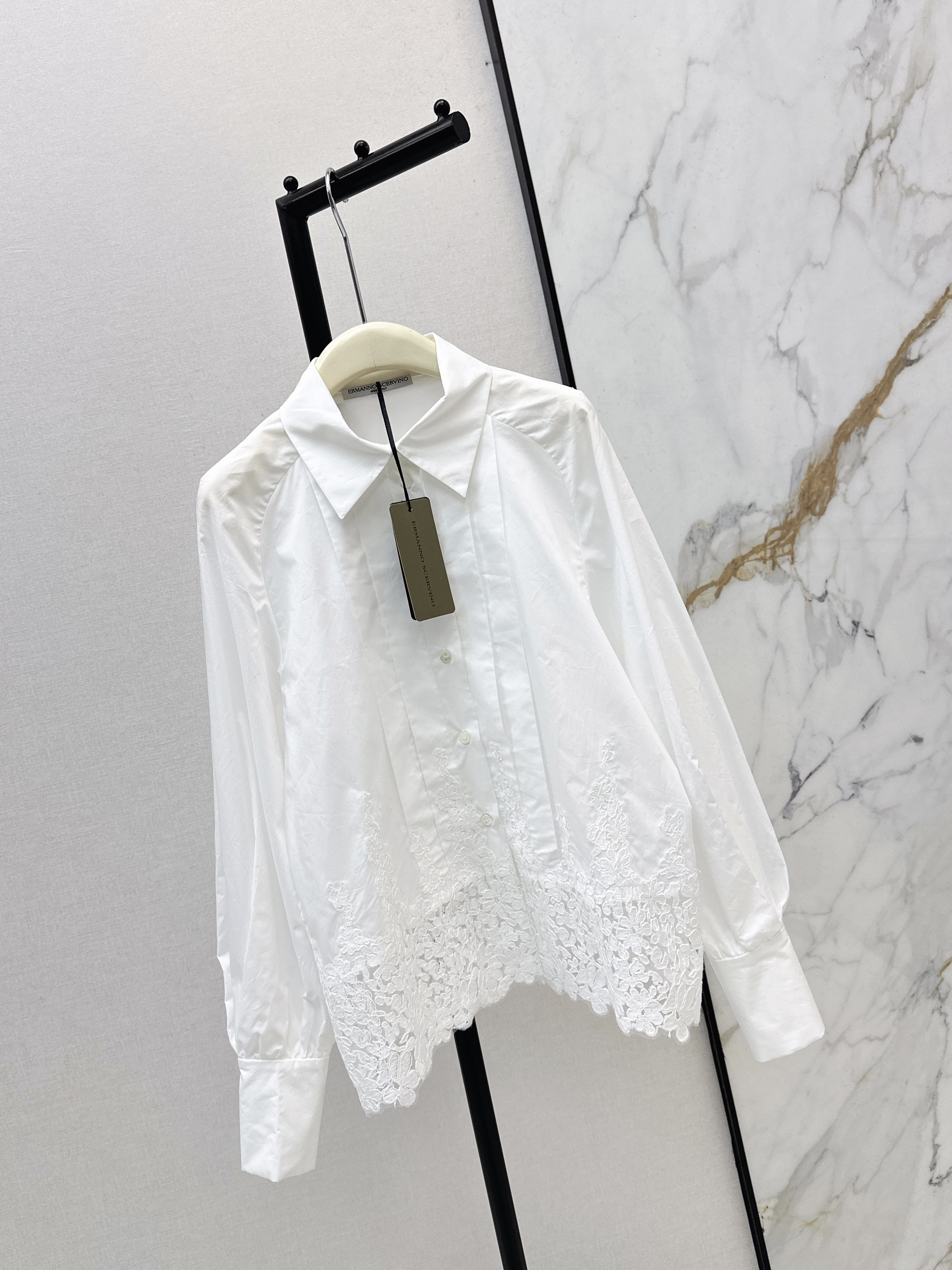 ES 26ss lace embroidery shirt