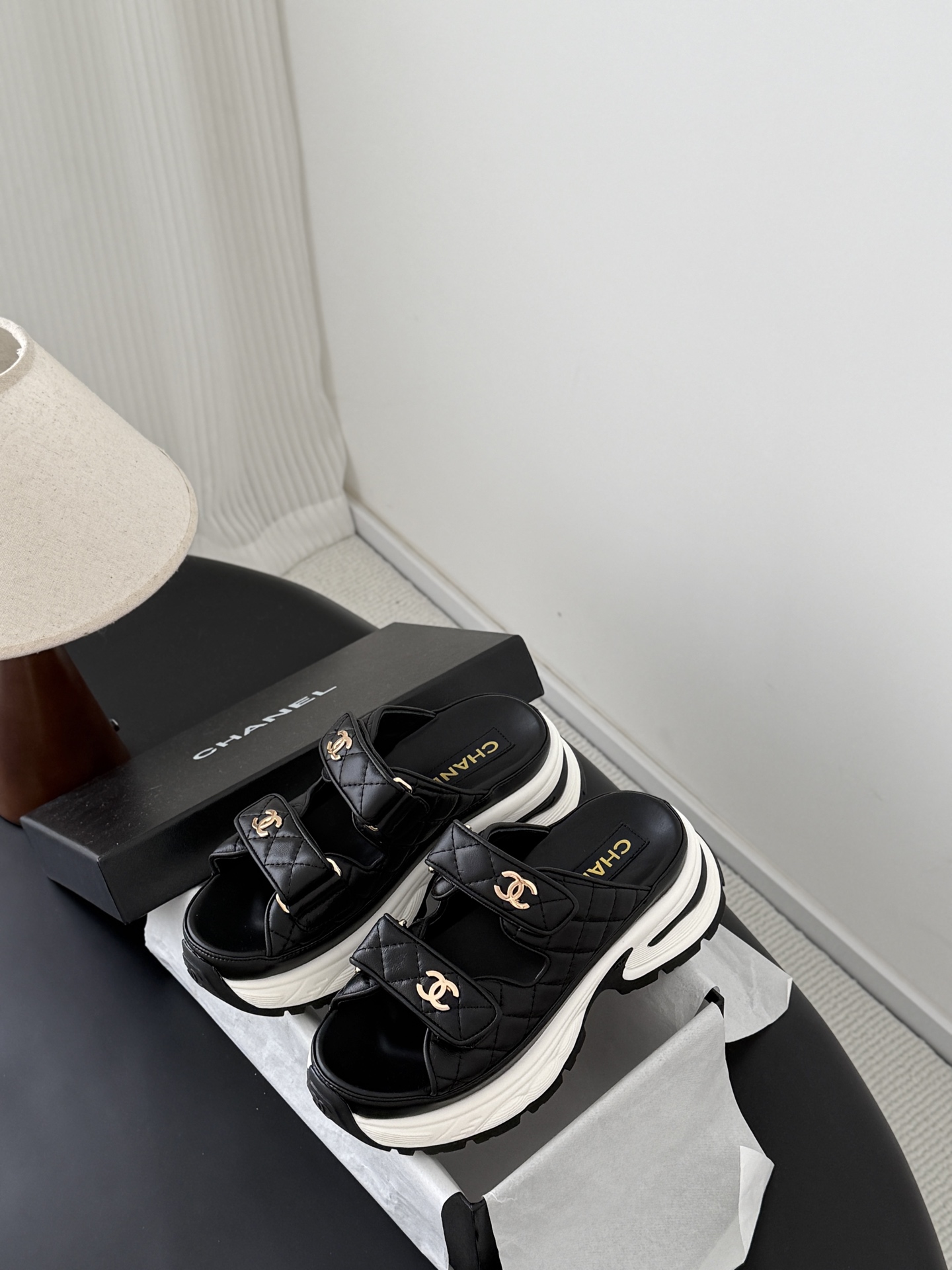 Chan 26ss velcro slippers