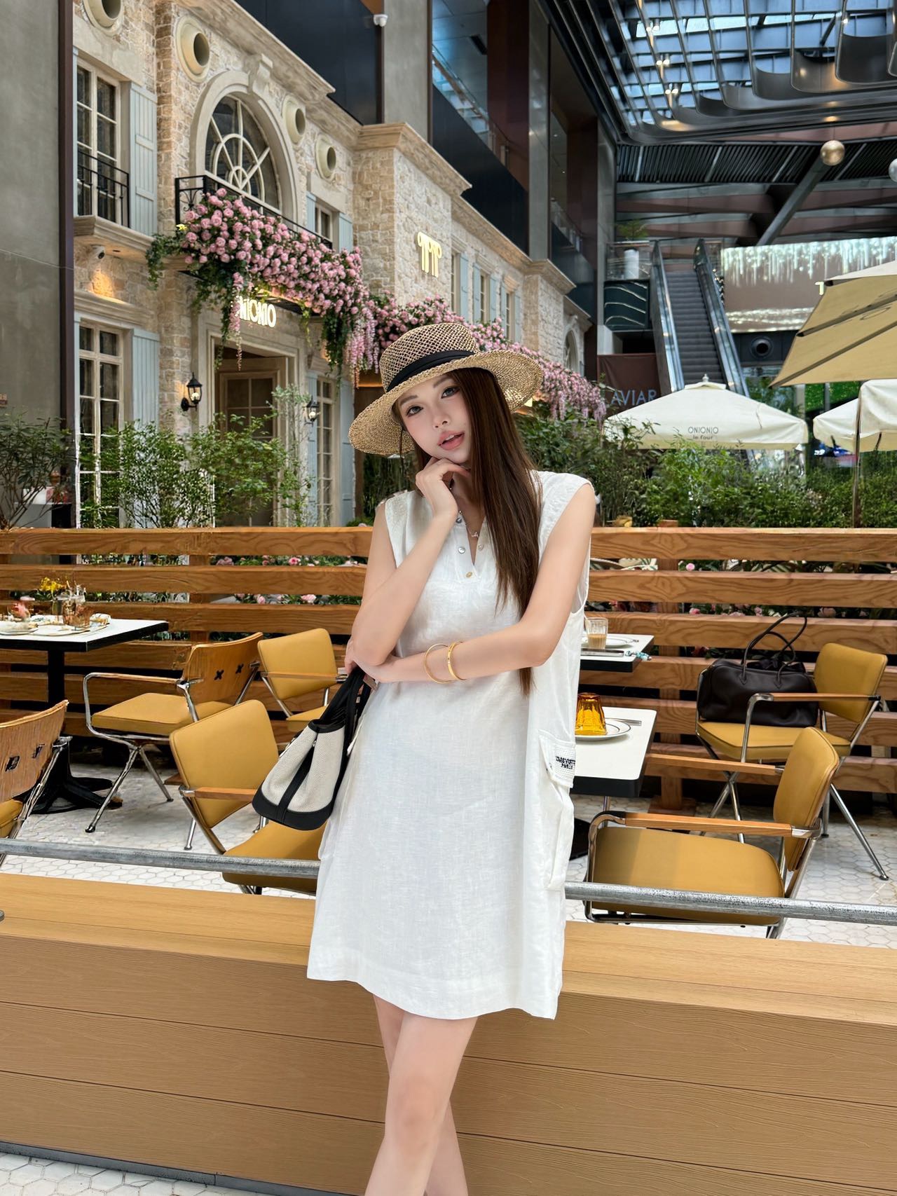 Loui 26ss linen sleeveless dress